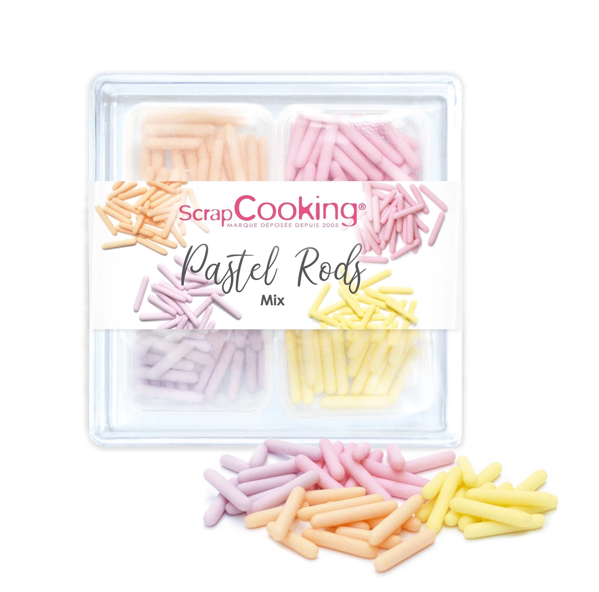 Verleihen Sie Ihren Backkreationen mit dem Scrap Cooking 4er Set Zuckerdekors in Pastellfarben Eleganz und süssen Geschmack.