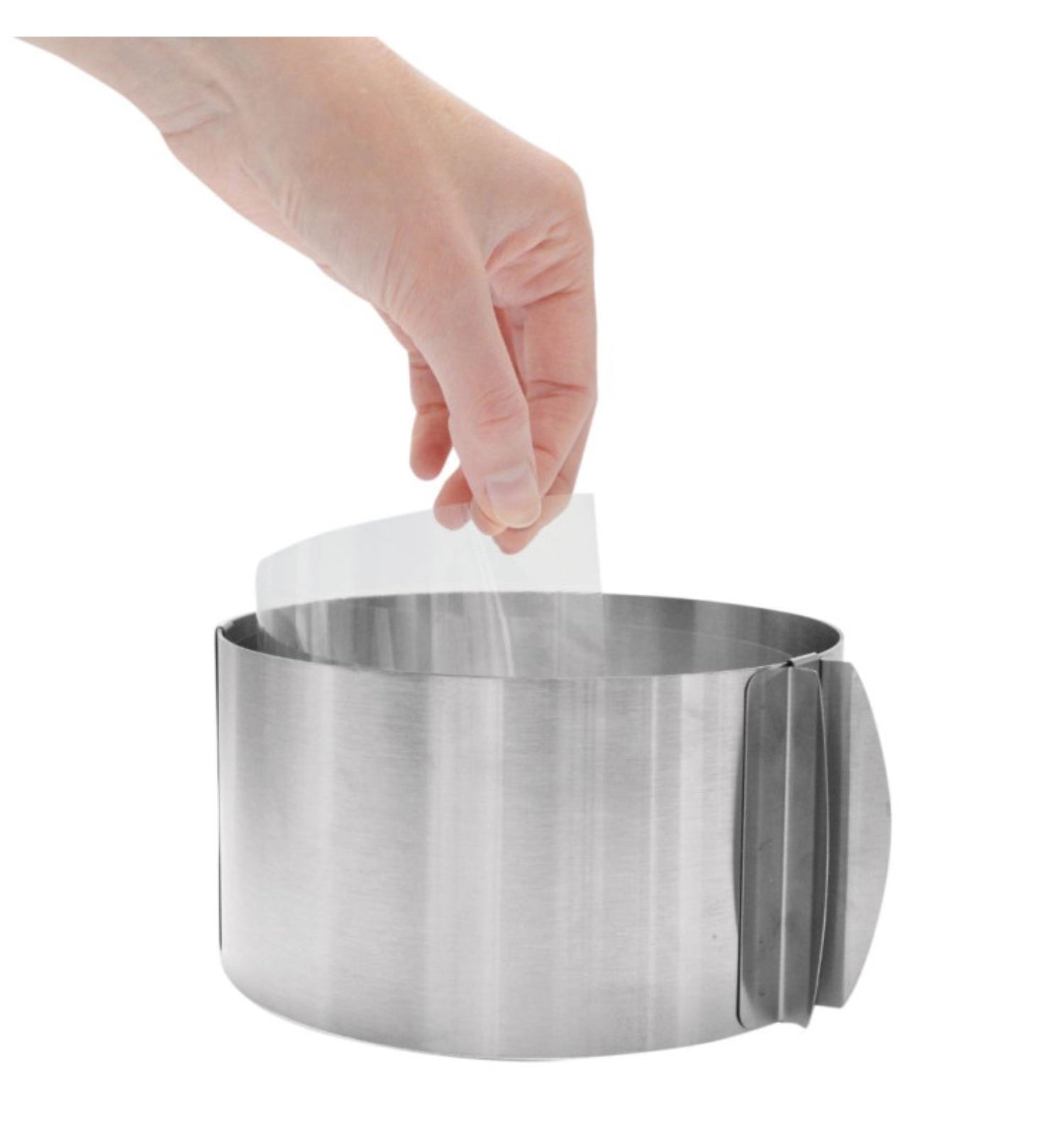 Langes Kunststoffband (3m) für kreative Dessertgestaltungen, ideal für Tortenringe von Scrap Cooking. Perfekt für ansprechende Backideen.