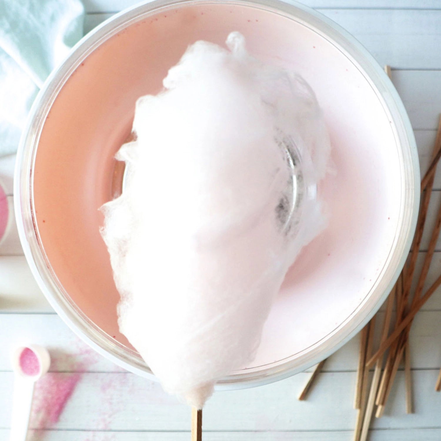 Zuckerwatte rosa Rosen 400g