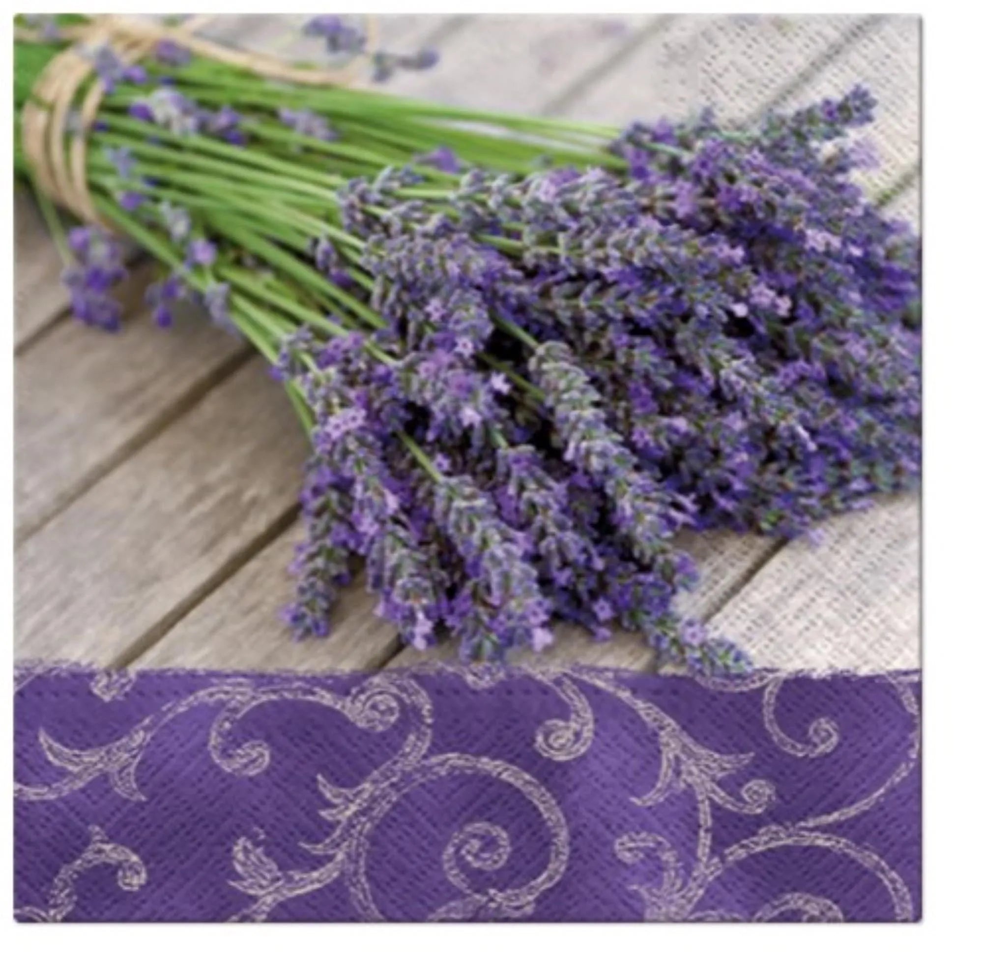 Elegante Lavendel-Servietten (33x33cm) von PAW: weich, saugfähig, umweltfreundlich, ideal für jeden Anlass. 20er-Pack.