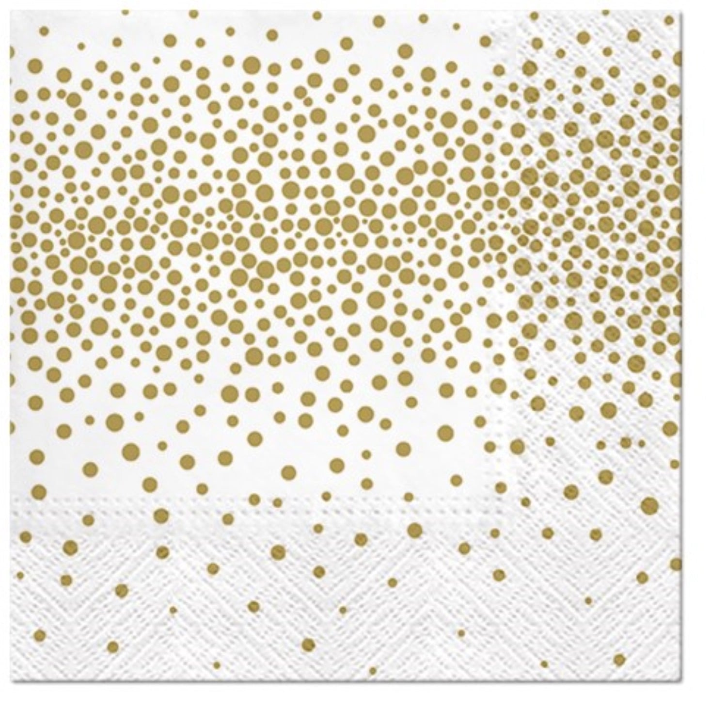 Servietten Lunch 20x Konfetti weiss/gold, 33x33cm in Gold präsentiert im Onlineshop von KAQTU Design AG. Servietten ist von PAW