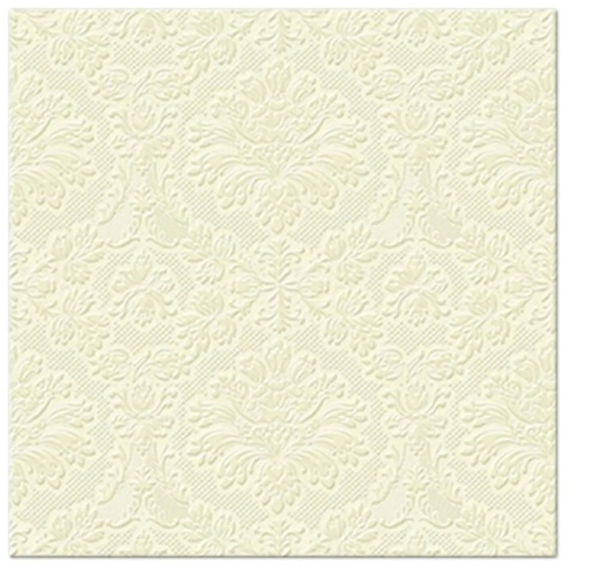 Elegante, saugfähige Servietten in klassischem Creme, 33x33cm, ideal für jeden Anlass. Nachhaltig und stilvoll von PAW Decor Collection.