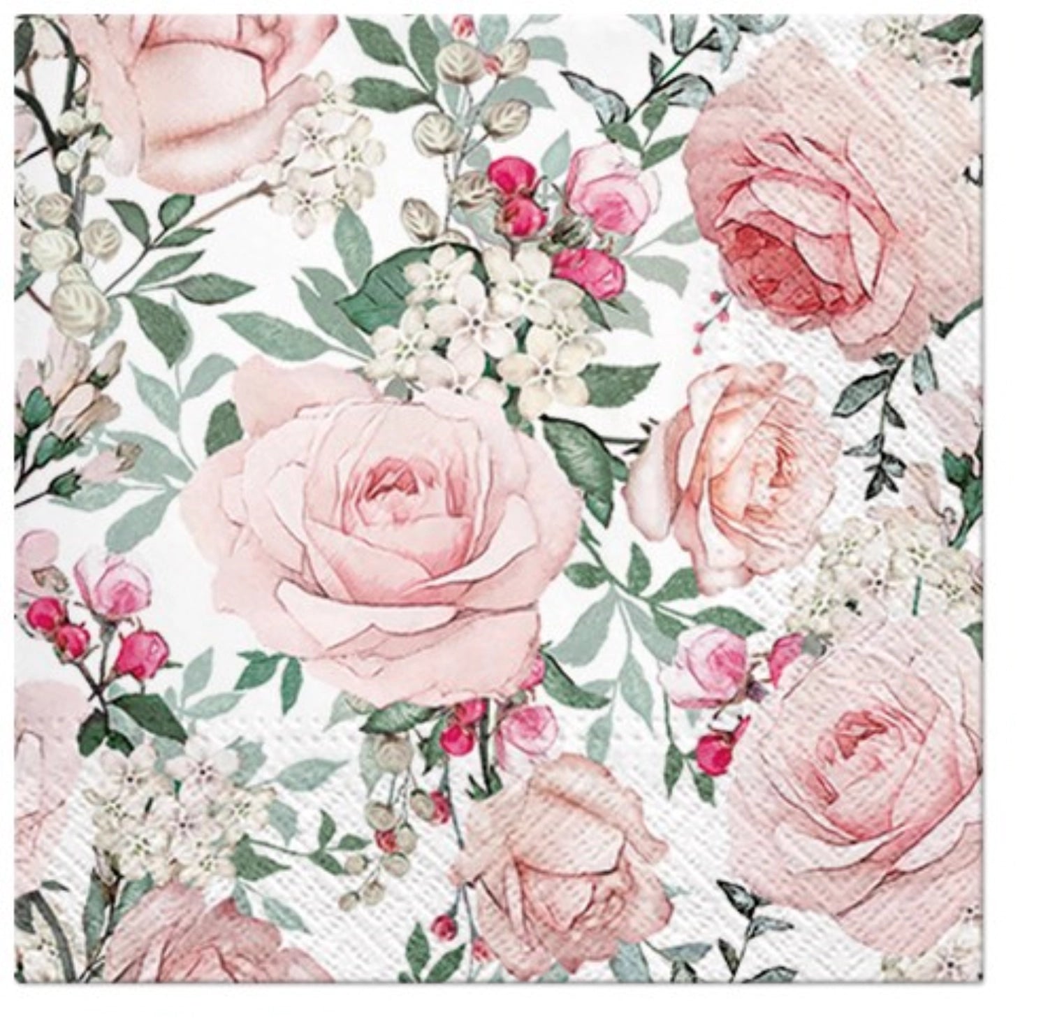 Servietten Lunch 20x Rosen, 33x33cm in Mehrfarbig präsentiert im Onlineshop von KAQTU Design AG. Servietten ist von PAW