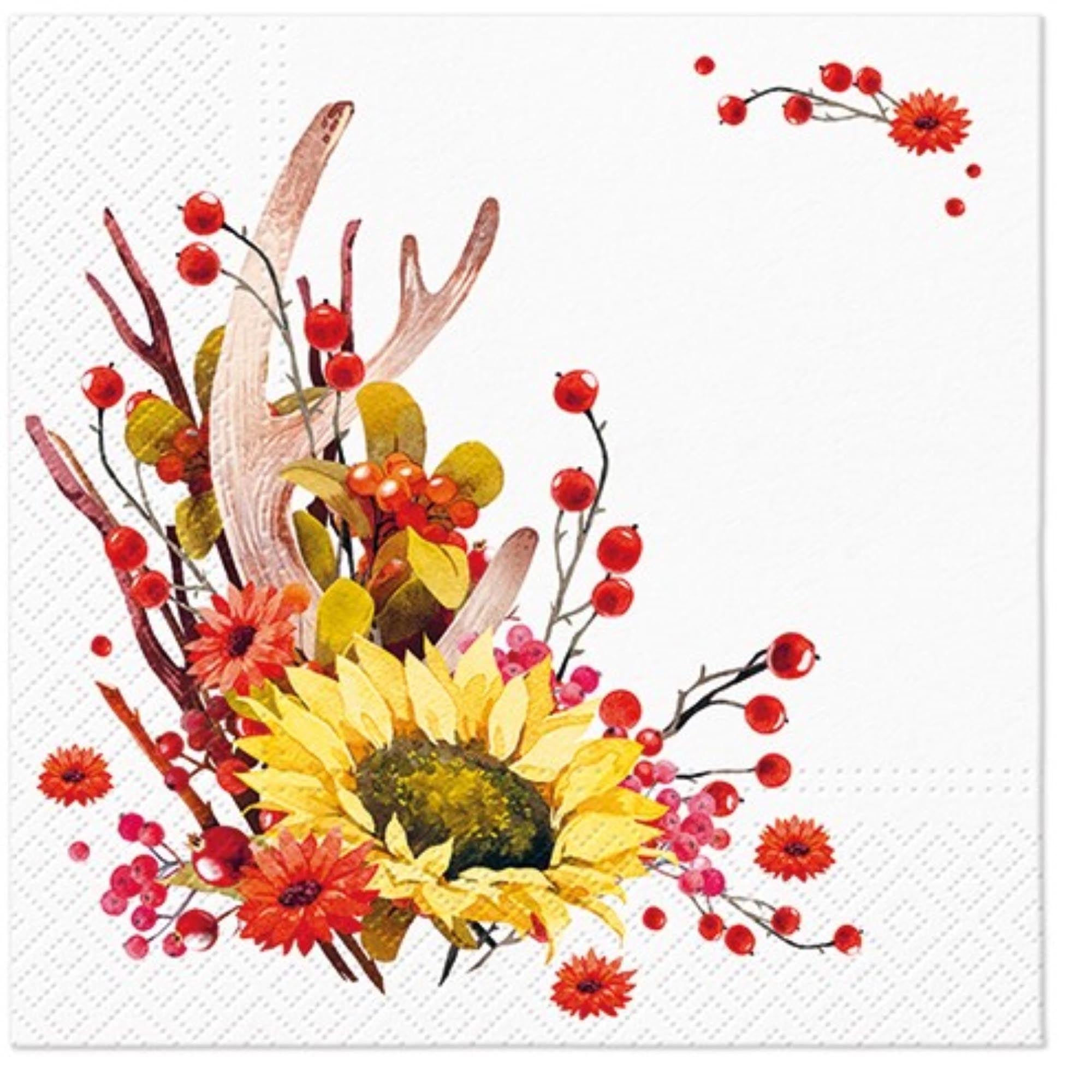 Servietten Lunch 20x Harvest Season, 33x33 cm in Mehrfarbig präsentiert im Onlineshop von KAQTU Design AG. Servietten ist von PAW