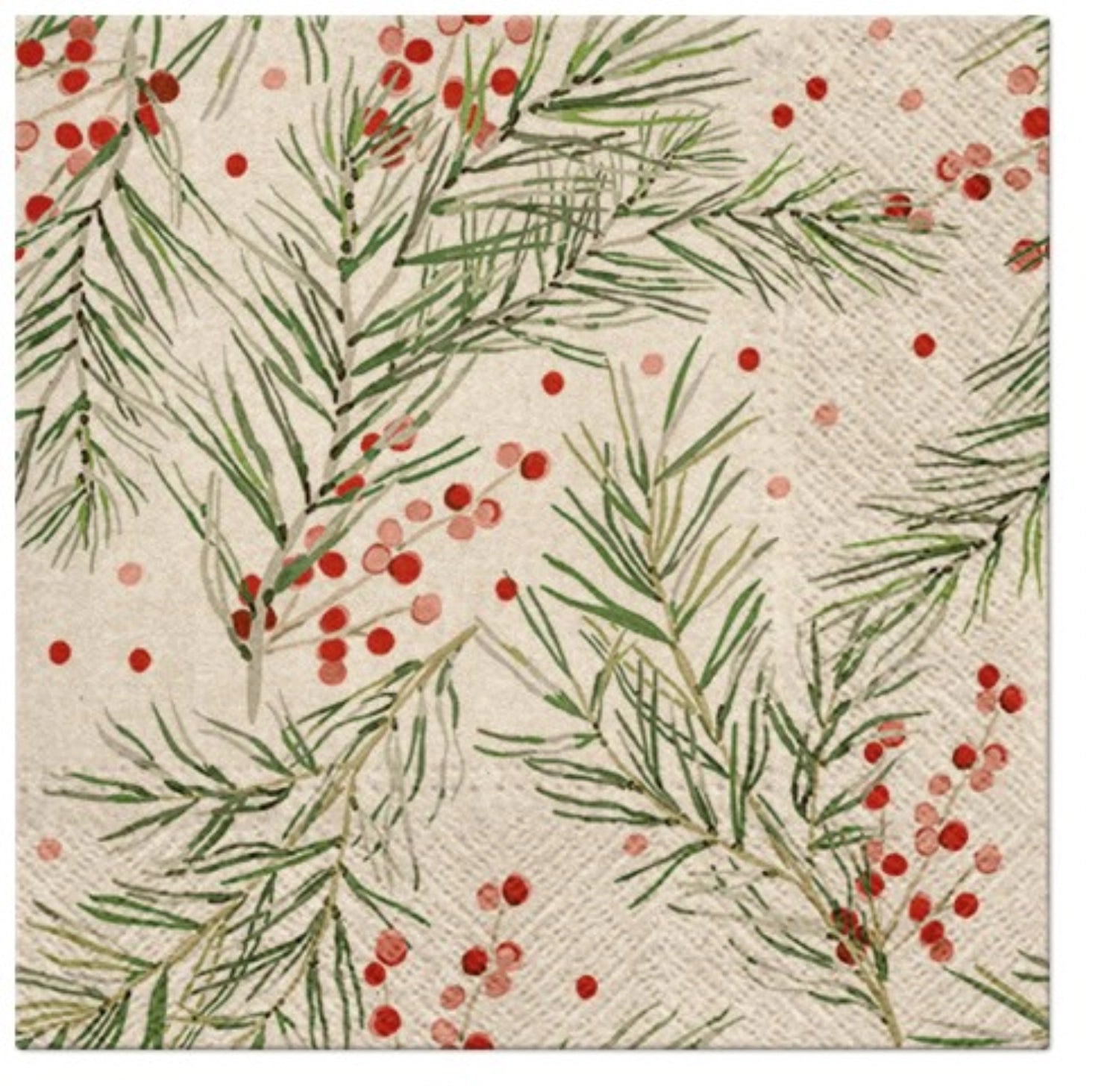 Servietten Lunch 20x We care Springs holly, 33x33cm in Mehrfarbig präsentiert im Onlineshop von KAQTU Design AG. Servietten ist von PAW