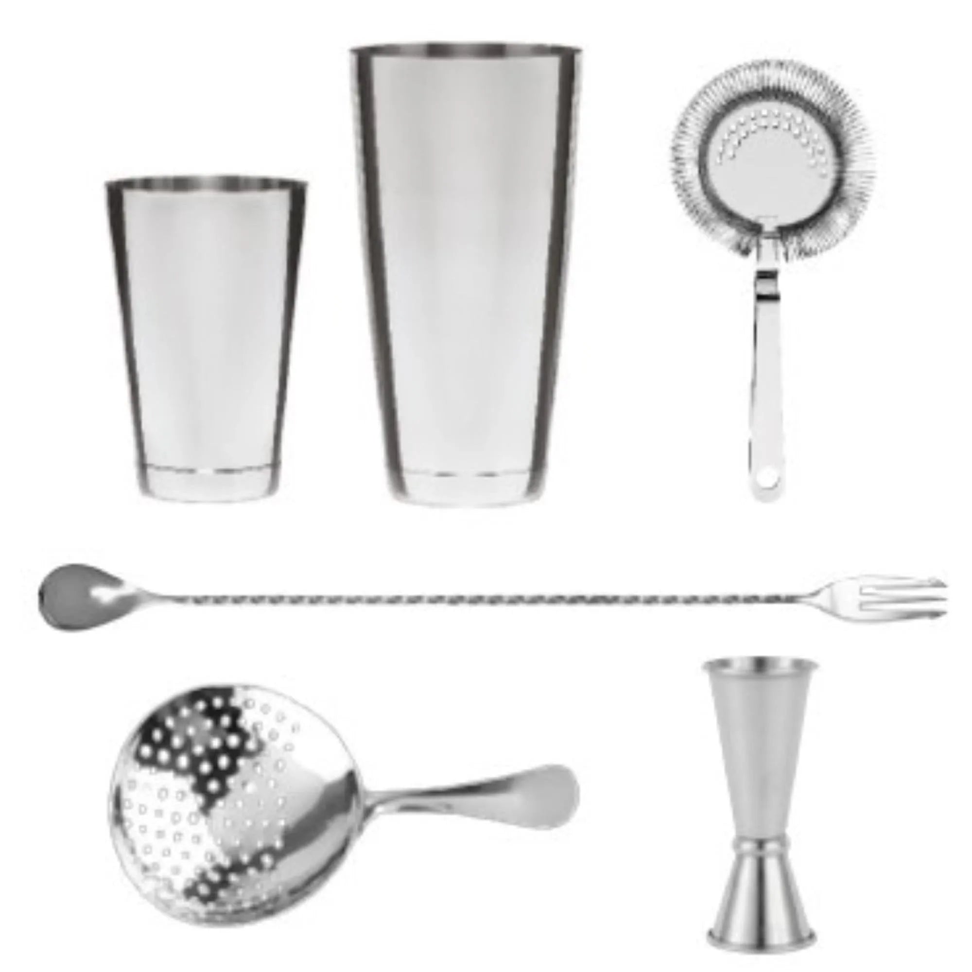 Cocktail-Set 5 teilig Edelstahl in Silber präsentiert im Onlineshop von KAQTU Design AG. Cocktailzubehör ist von Maison Truffe