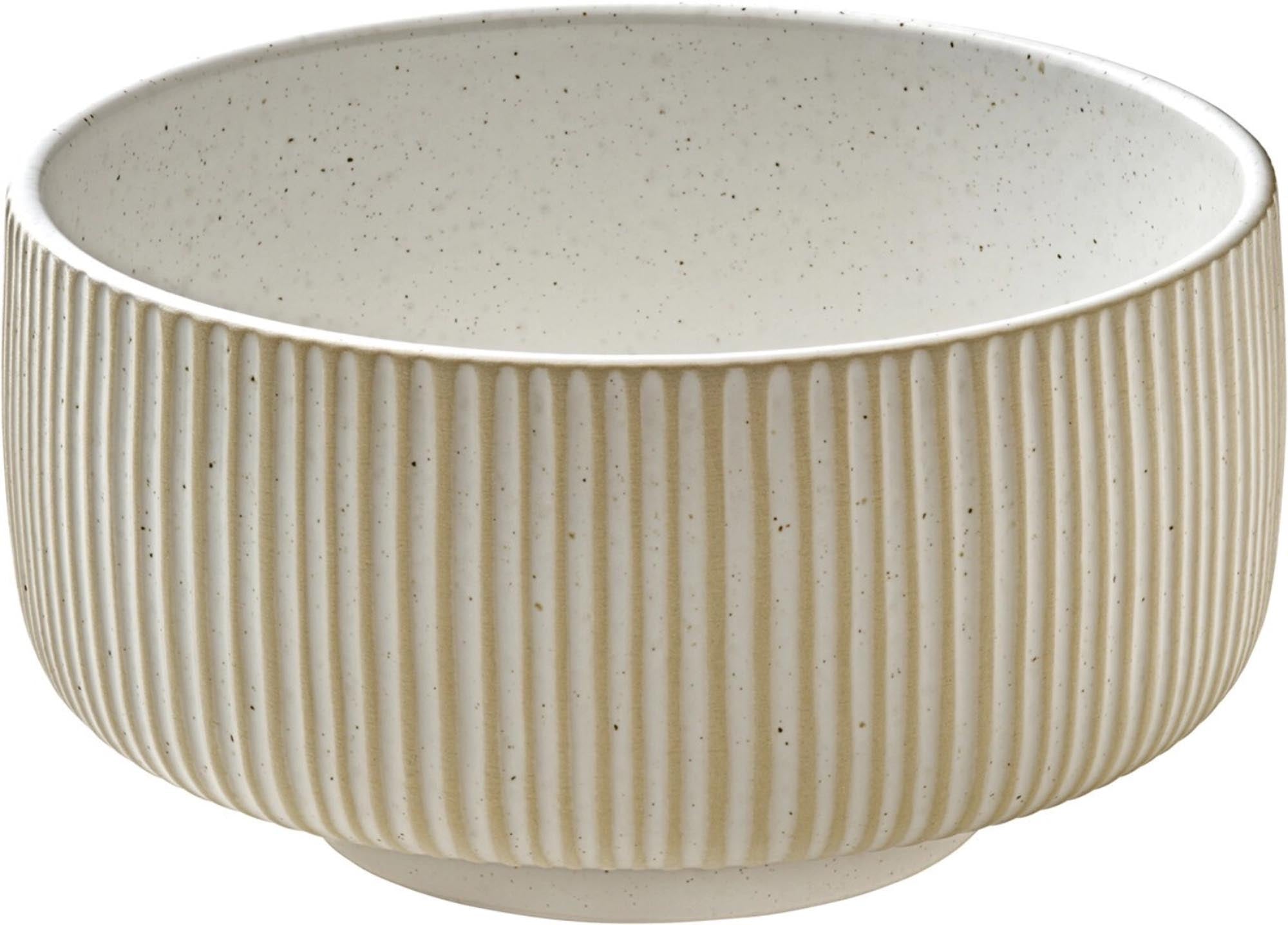 Playground Nara Schüssel rund Relief weiss D15cm 0.88lt