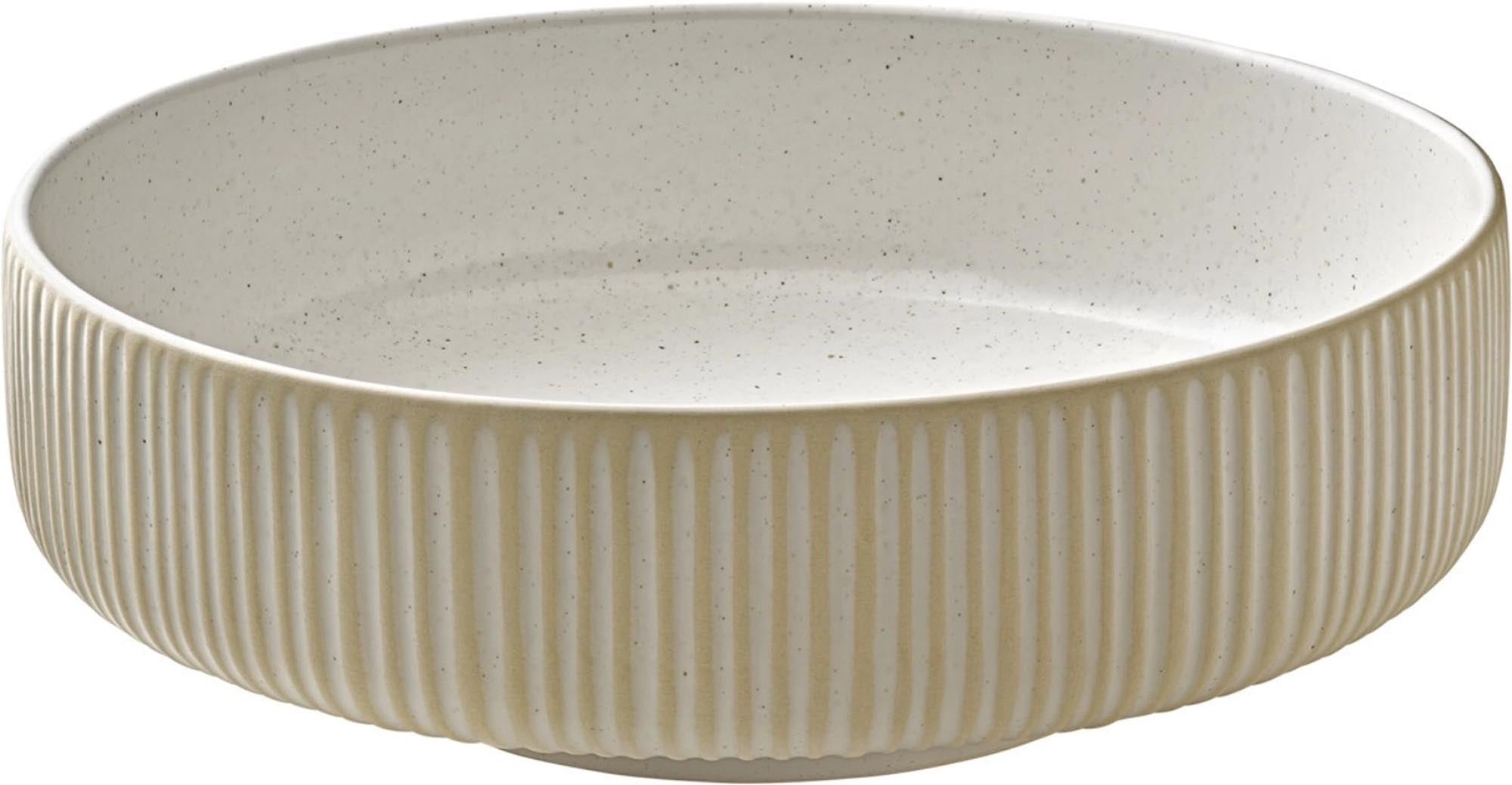Playground Nara Schüssel rund Relief weiss D16cm 0.71lt