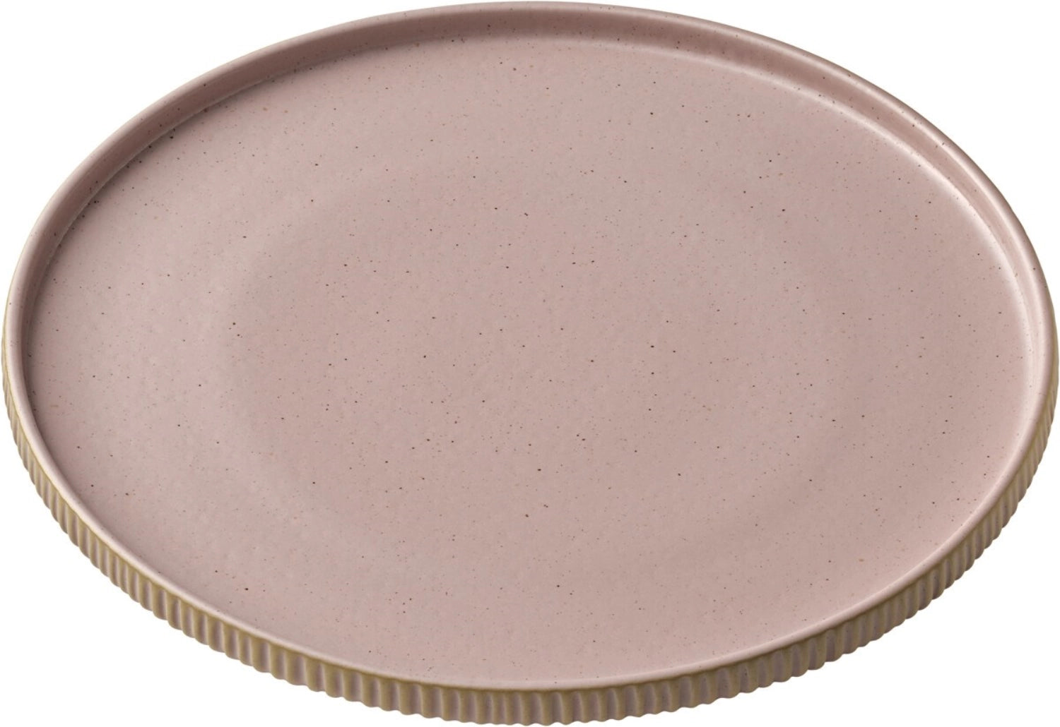 Playground Nara plate flat high edge relief rose D21cm