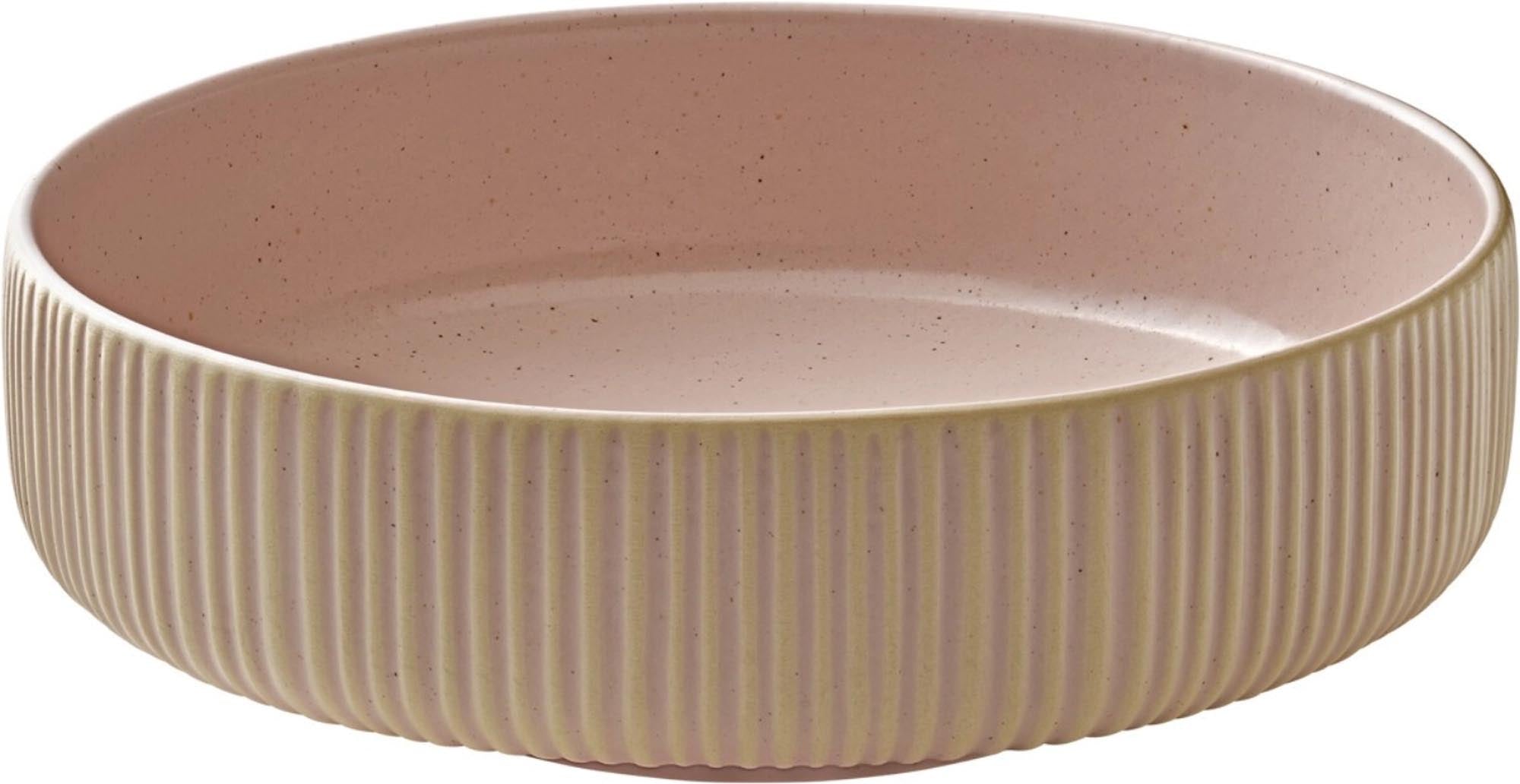 Playground Nara Schüssel rund Relief rosé D21cm 1.46lt