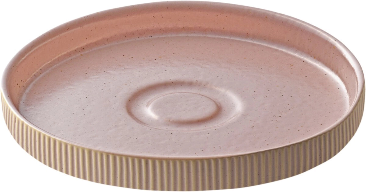 Playground Nara saucer round relief rose D15cm