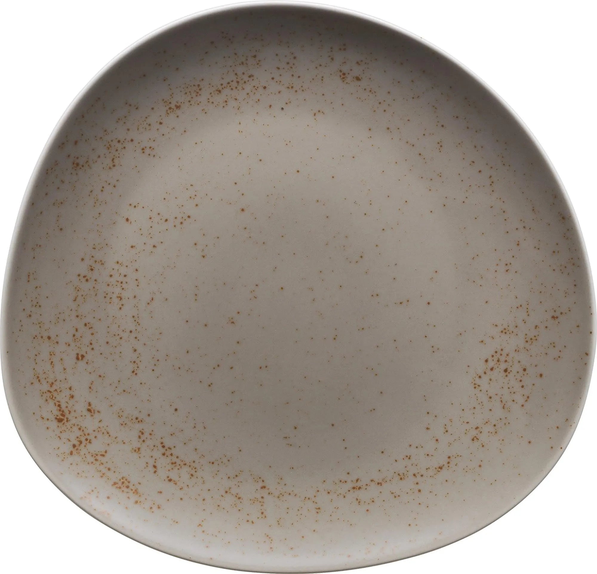 Pottery Unique Lightgrey Teller flach asymmetrisch coup 12cm - KAQTU Design