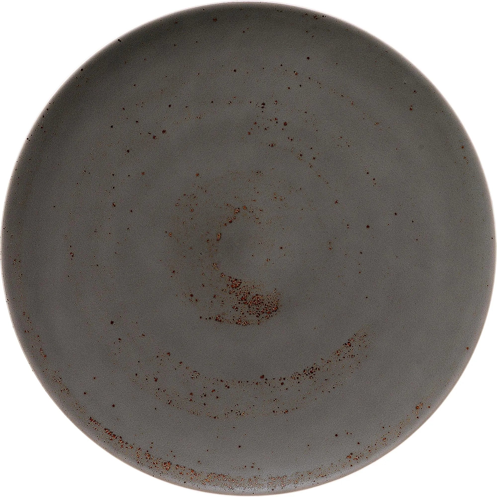 Pottery Unique Darkgrey Teller flach rund coupe 20cm - KAQTU Design