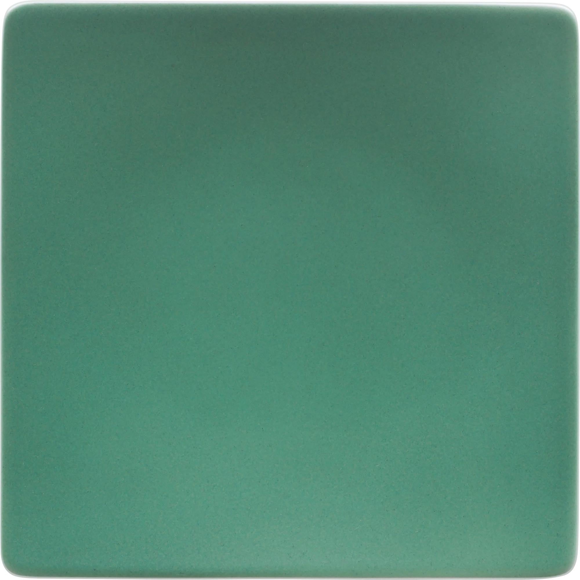 Eleganter Pottery Jade Teller von Schönwald: quadratisch, halbtief, aus robustem Porzellan. Ideal für Vorspeisen und Desserts.