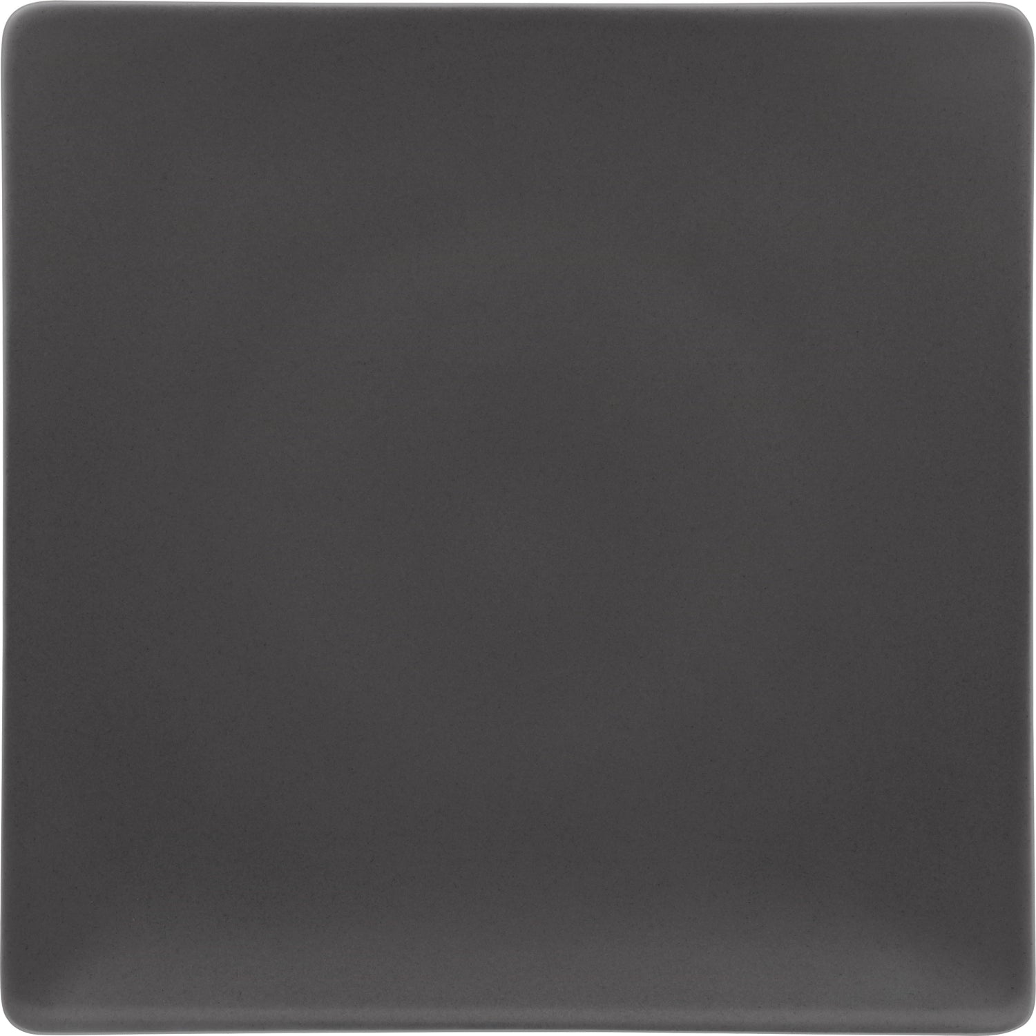 P<tc>ott</tc>ery Frosted Black plate flat square coupe 20cm