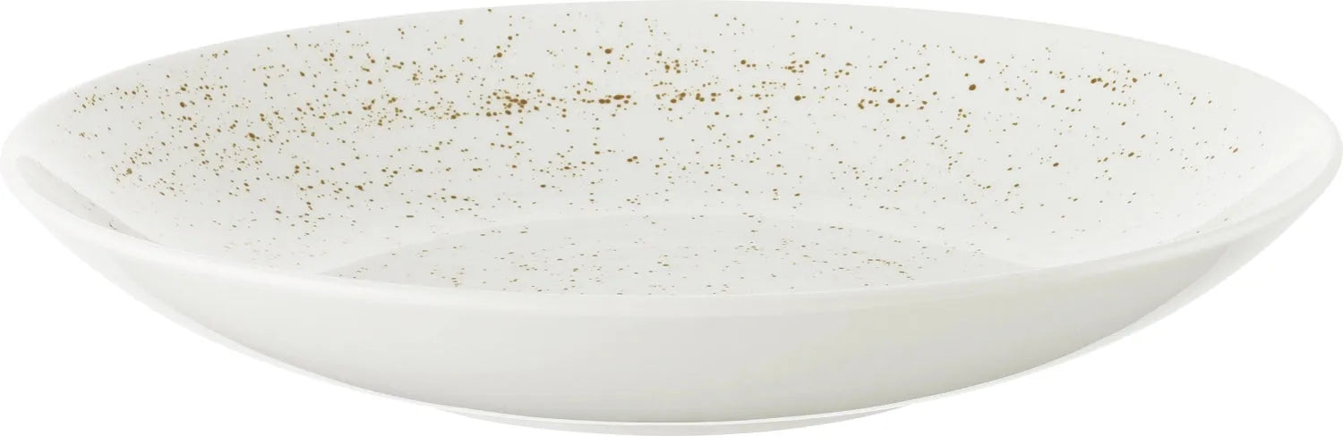 Pottery Unique white Teller tief rund coupe 21cm