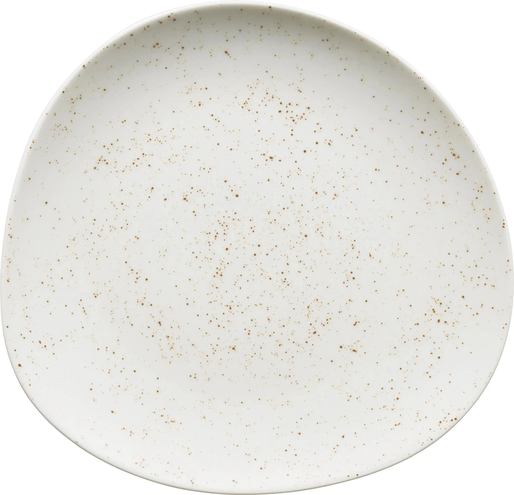 Pottery Unique white Teller flach asymmetrisch coupe 22cm - KAQTU Design