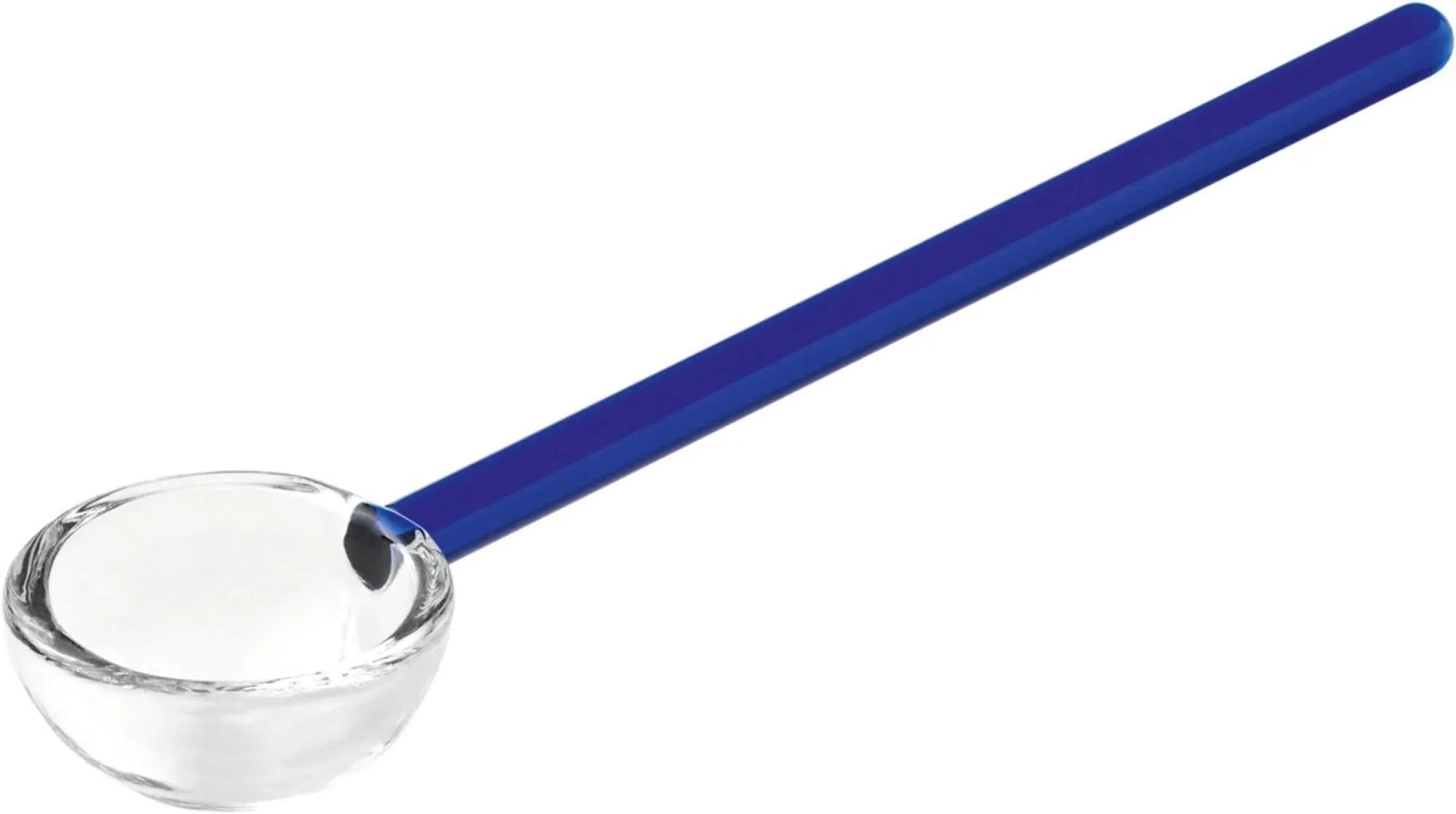 Playground Spoons Glaslöffel 14cm klar Griff blau - KAQTU Design