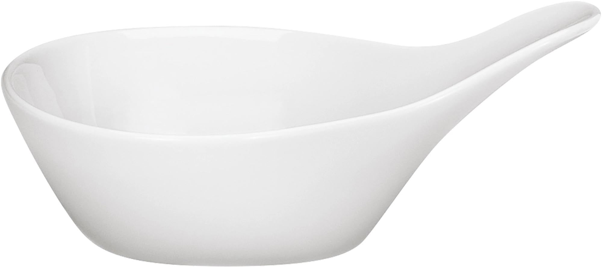 Elegante Porzellanschale 18x12cm, 0.3l, ideal für Salate, Snacks & Desserts. Mikrowellen- & spülmaschinengeeignet. Zeitloses Design.