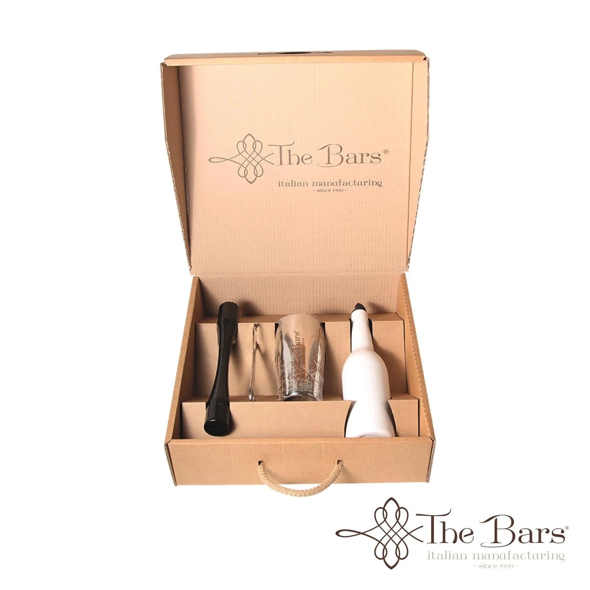 Flair Kit Bartender Easy in Braun/Schwarz/Weiss präsentiert im Onlineshop von KAQTU Design AG. Barzubehör ist von Maison Truffe