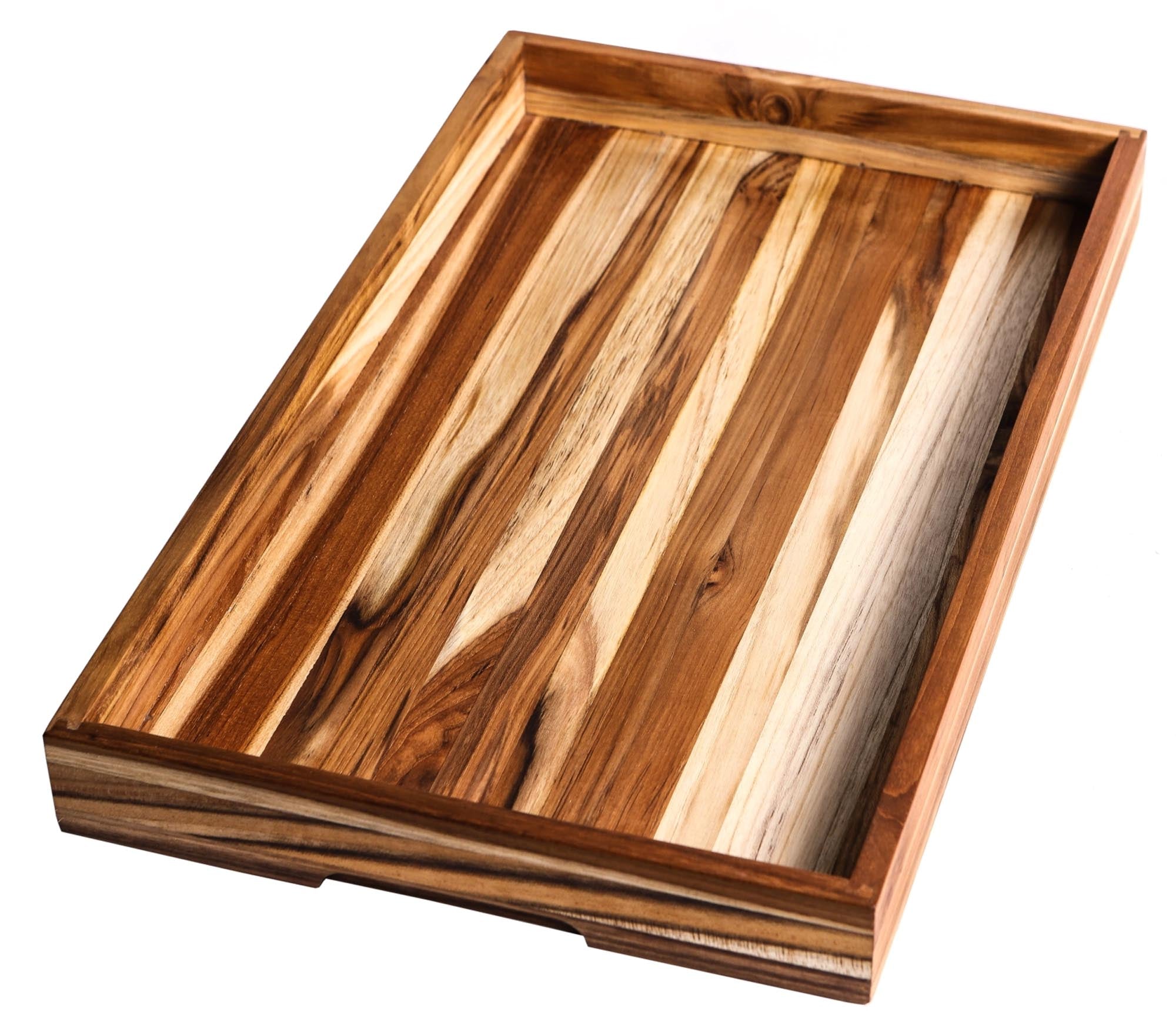 Teak Serviertablett m. Haltegriff, 51x30.5x5 cm