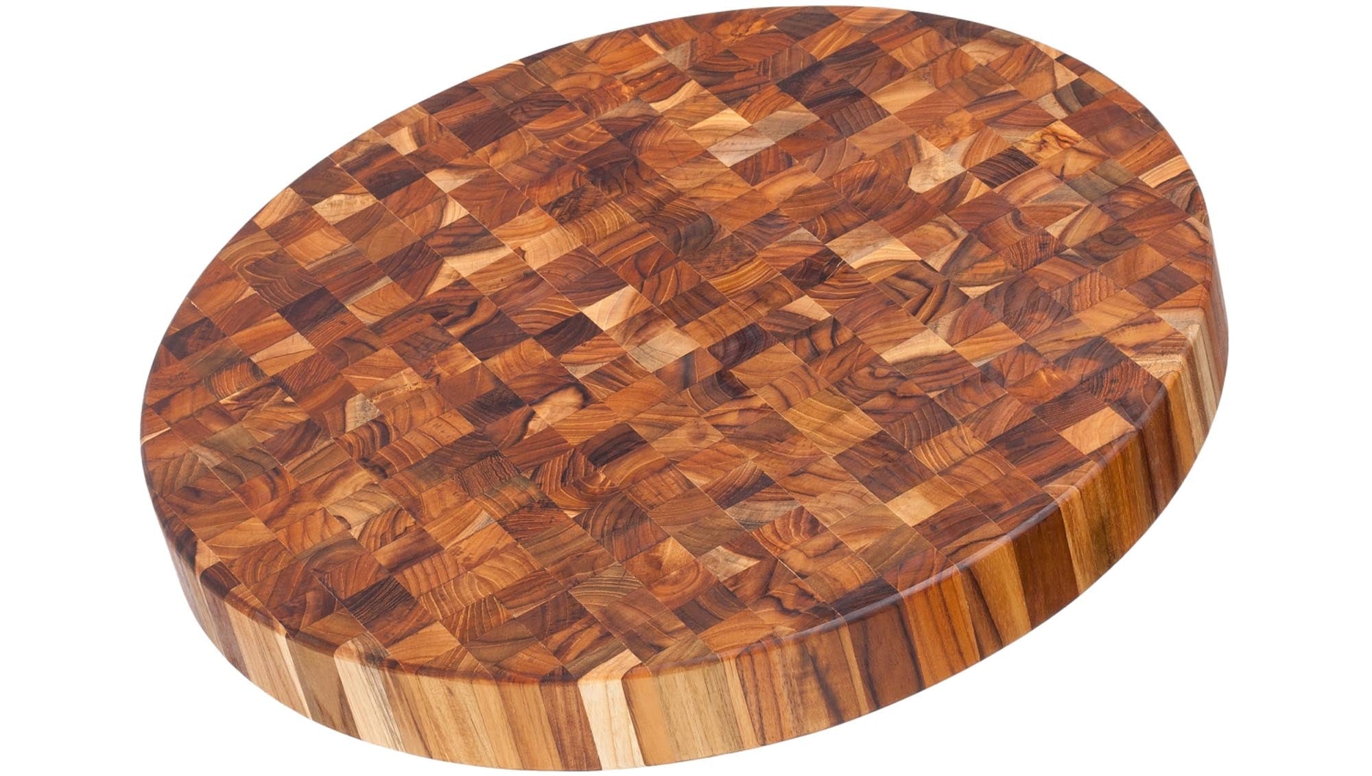 Teak Schneide- und Servierbrett rund, Ø 45 cm, H: 5 cm