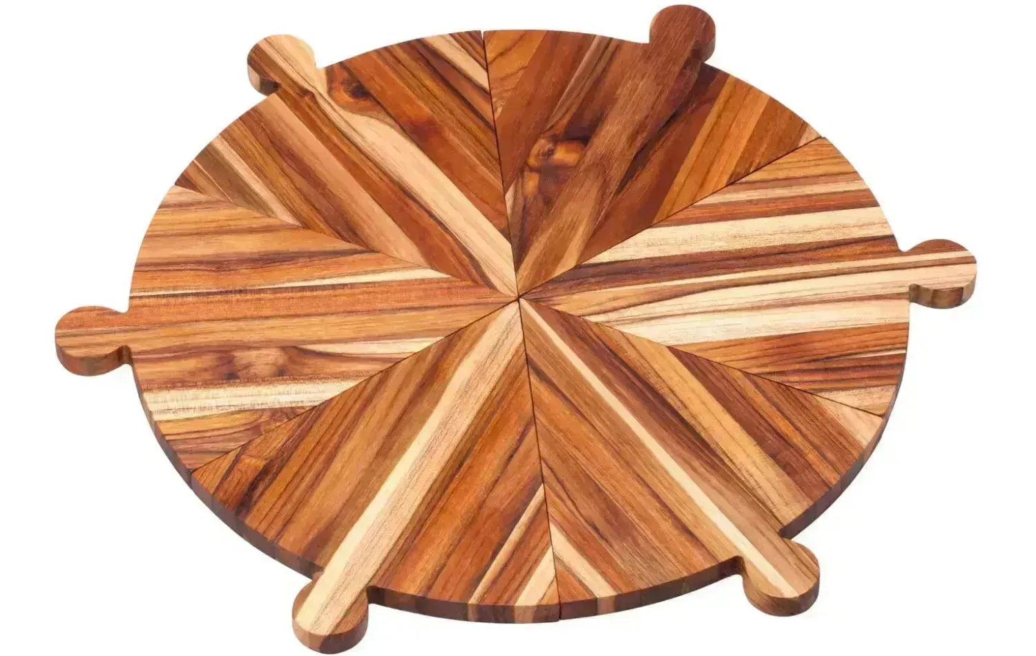 Elegantes Teak Antipasti Brett (41.9x41.9x1.5 cm) von Teak Haus: robust, hygienisch, ideal für Käse & Snacks.