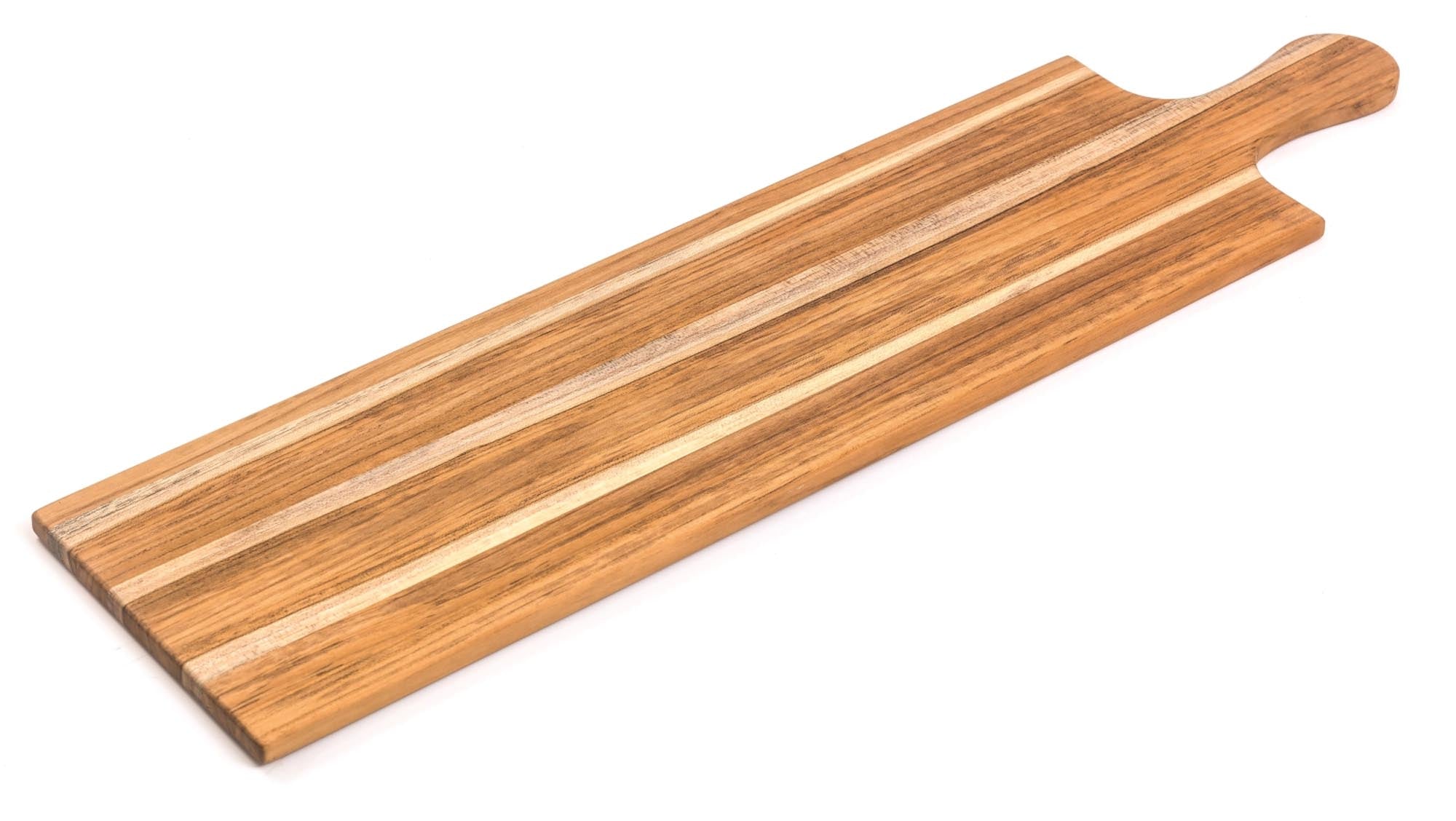 Teak Antipasti Platte mit Griff, 78.7x19.6x1.3 cm