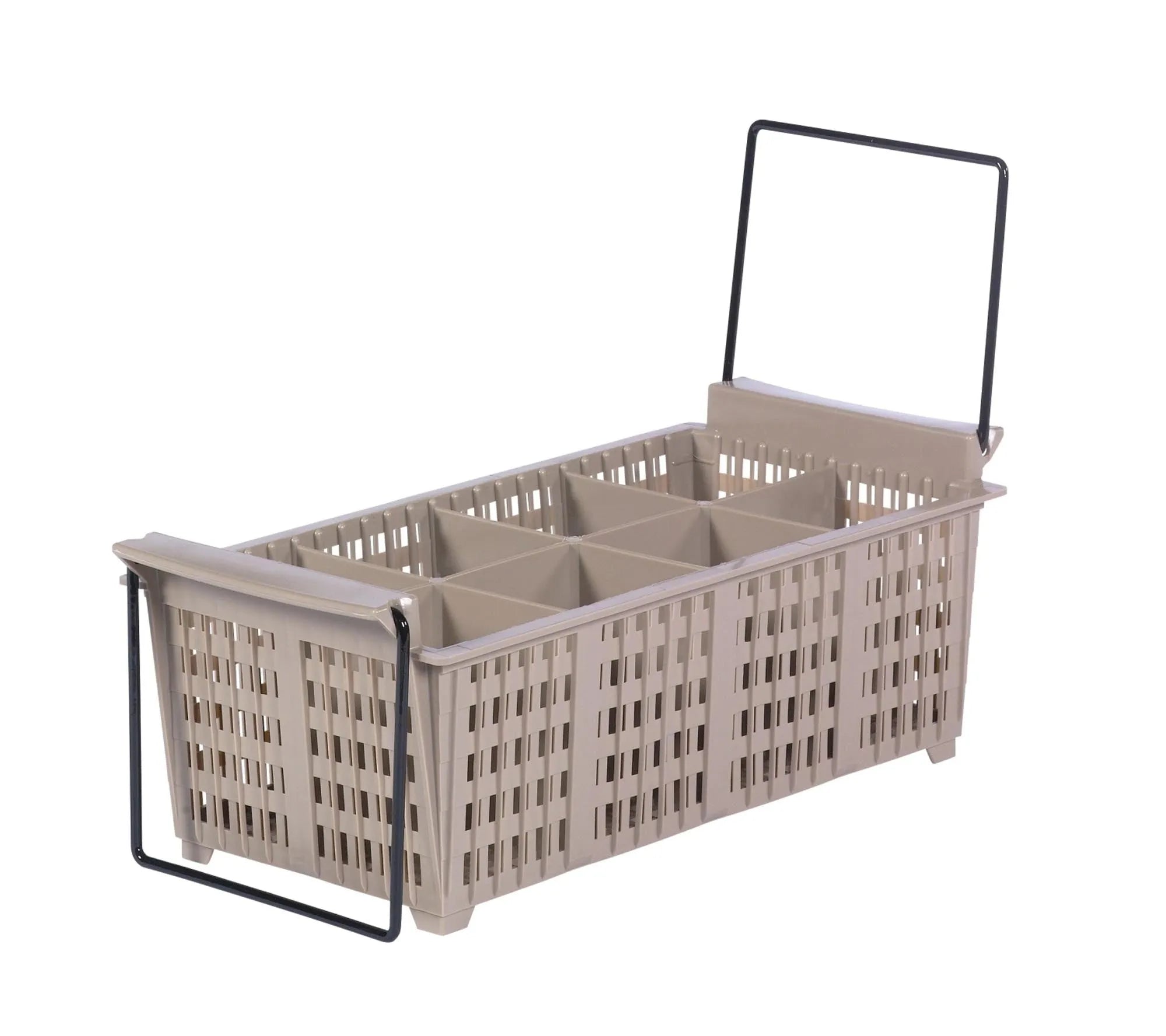 Besteckeinsatz 8 Fächer mit Griffen 43x21x15cm beige in Beige präsentiert im Onlineshop von KAQTU Design AG. Haushaltshilfen ist von Maison Truffe