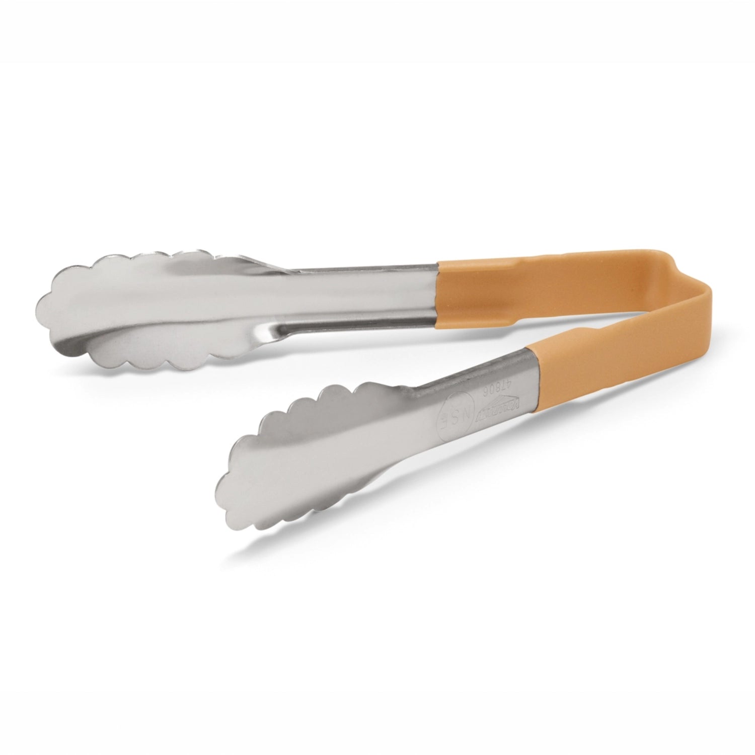 Buffetzange Kool Touch mit beigem Griff, 15 cm lang, ideal zum Servieren von Speisen auf Buffets, ergonomisch und hitzebeständig.