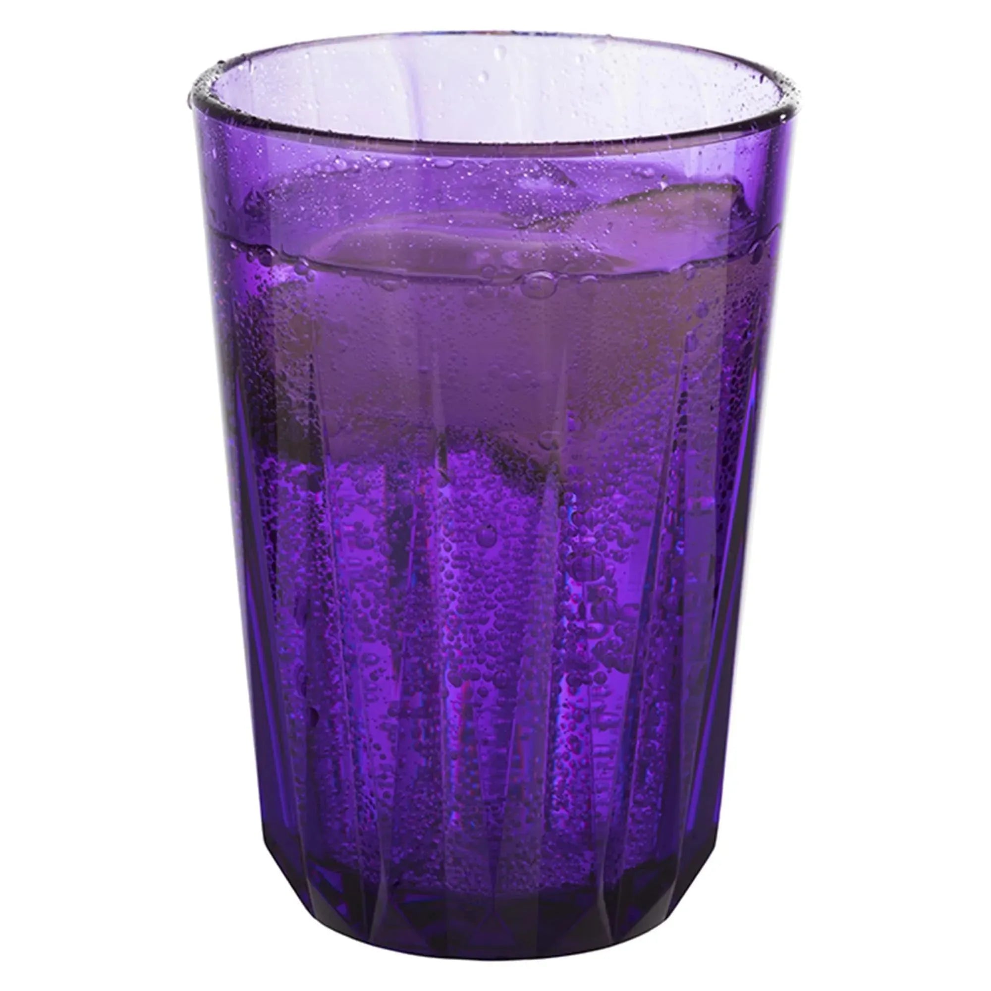 Eleganter violetter Tritan-Becher, 150ml, bruchsicher, BPA-frei, ideal für stilvolle Tischdekoration.