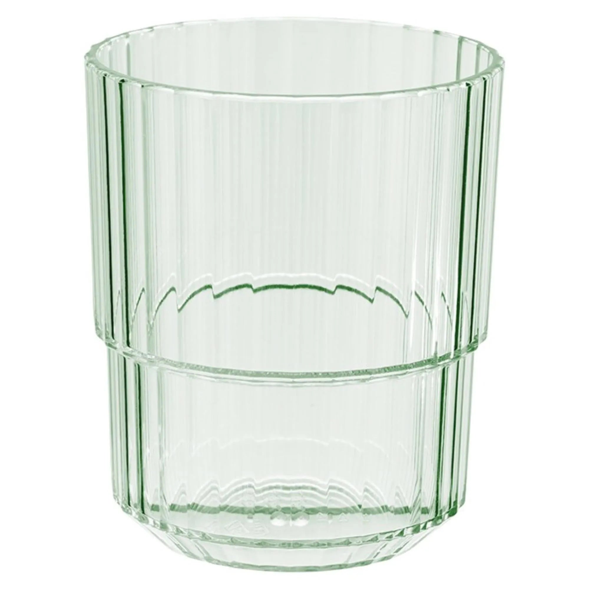 Trinkbecher Linea grün 3D8.5cm H10cm, 300ml in Grün präsentiert im Onlineshop von KAQTU Design AG. Glas ist von Buffet&Display