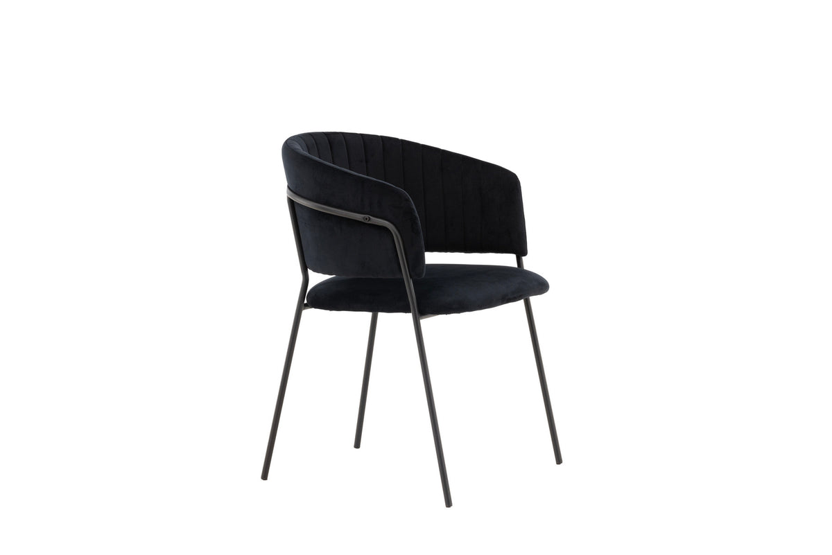 Selma Stuhl in Schwarz präsentiert im Onlineshop von KAQTU Design AG. Schalenstuhl mit Armlehne ist von Venture Home