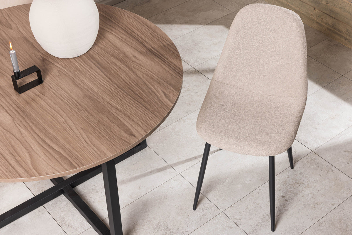 Polar Stuhl in Beige/Schwarz präsentiert im Onlineshop von KAQTU Design AG. Stuhl ist von Venture Home