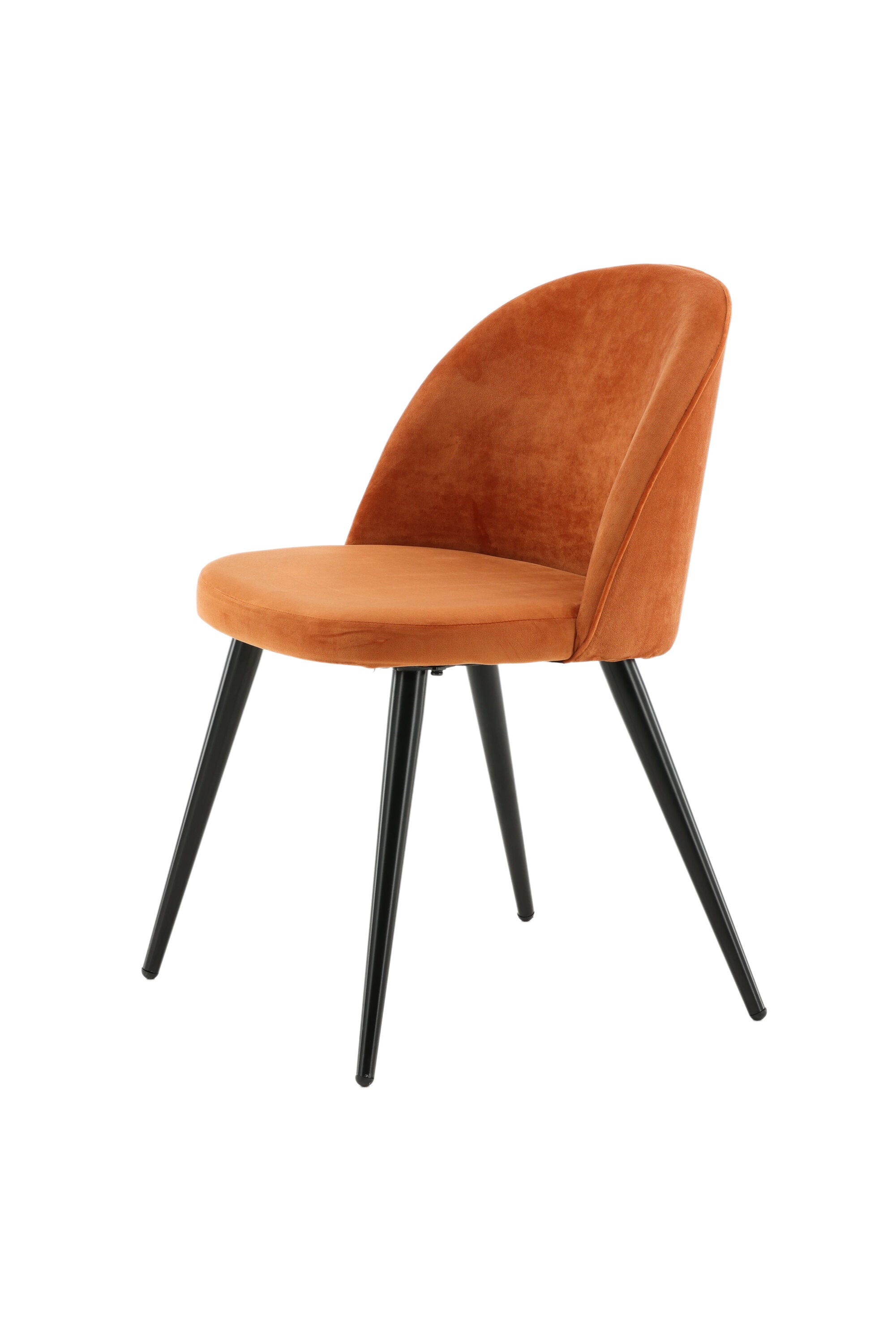 Velvet Matstol Stuhl in Rostiges Orange / Schwarz präsentiert im Onlineshop von KAQTU Design AG. Schalenstuhl ist von Venture Home