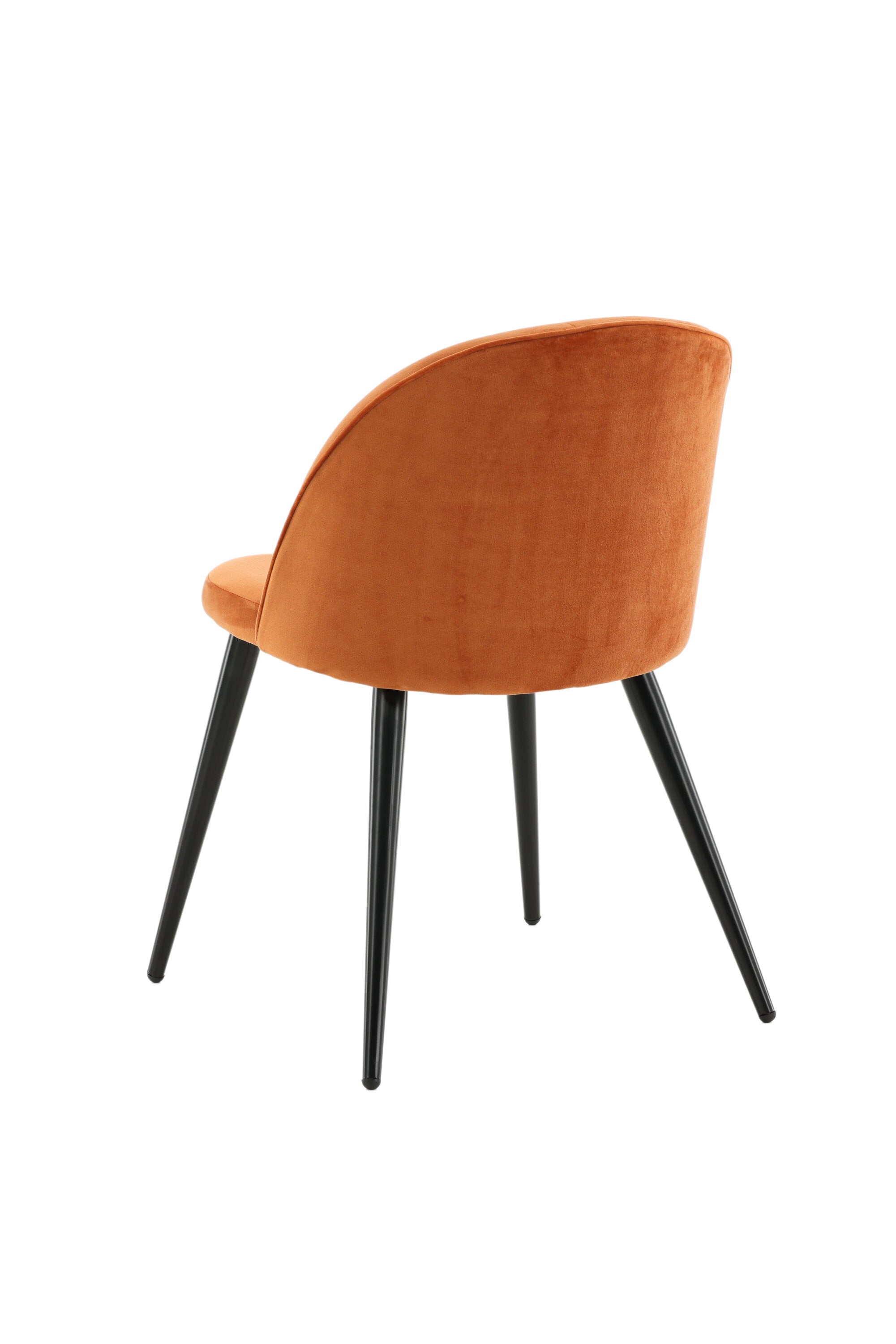 Velvet Matstol Stuhl in Rostiges Orange / Schwarz präsentiert im Onlineshop von KAQTU Design AG. Schalenstuhl ist von Venture Home