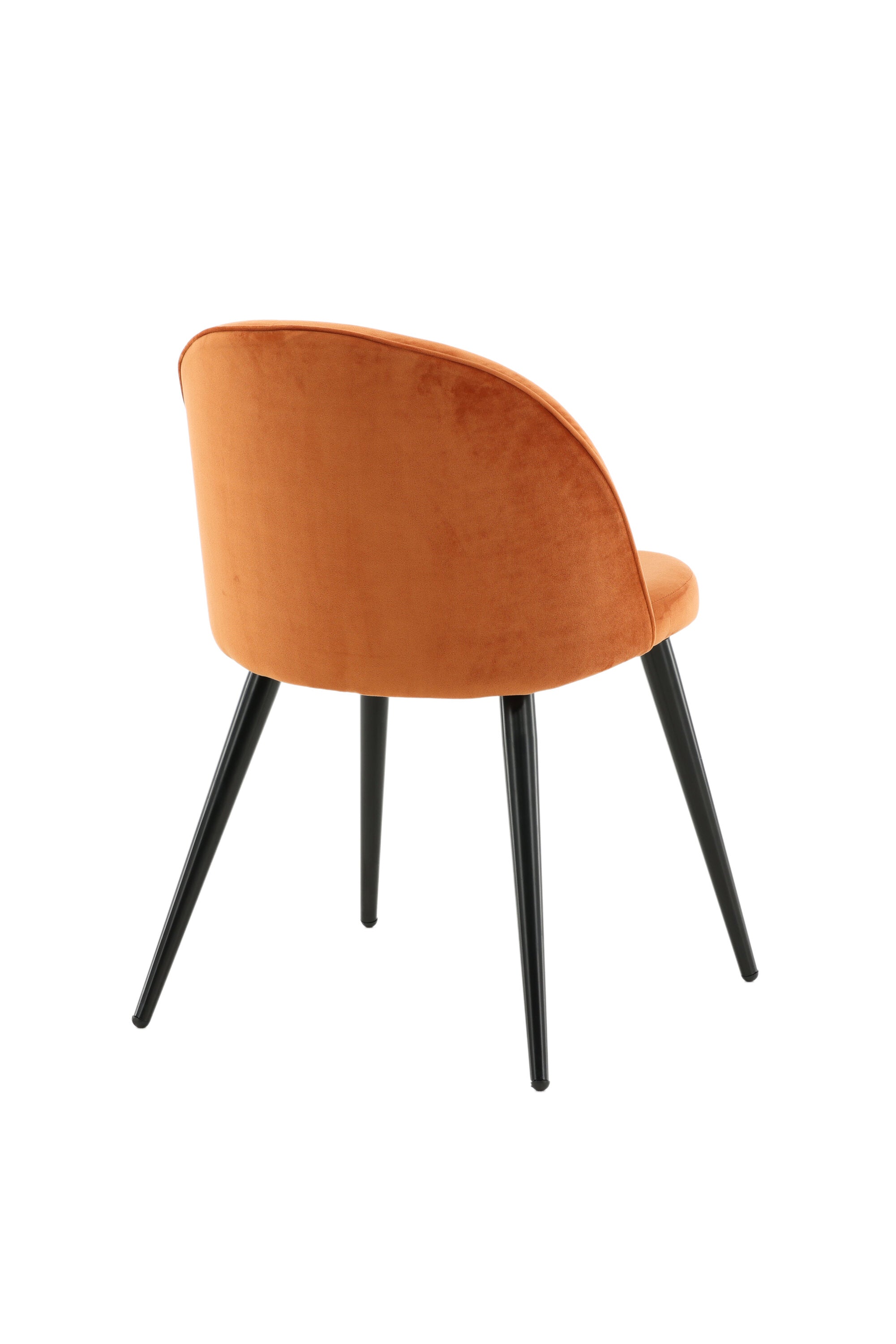 Velvet Matstol Stuhl in Rostiges Orange / Schwarz präsentiert im Onlineshop von KAQTU Design AG. Schalenstuhl ist von Venture Home