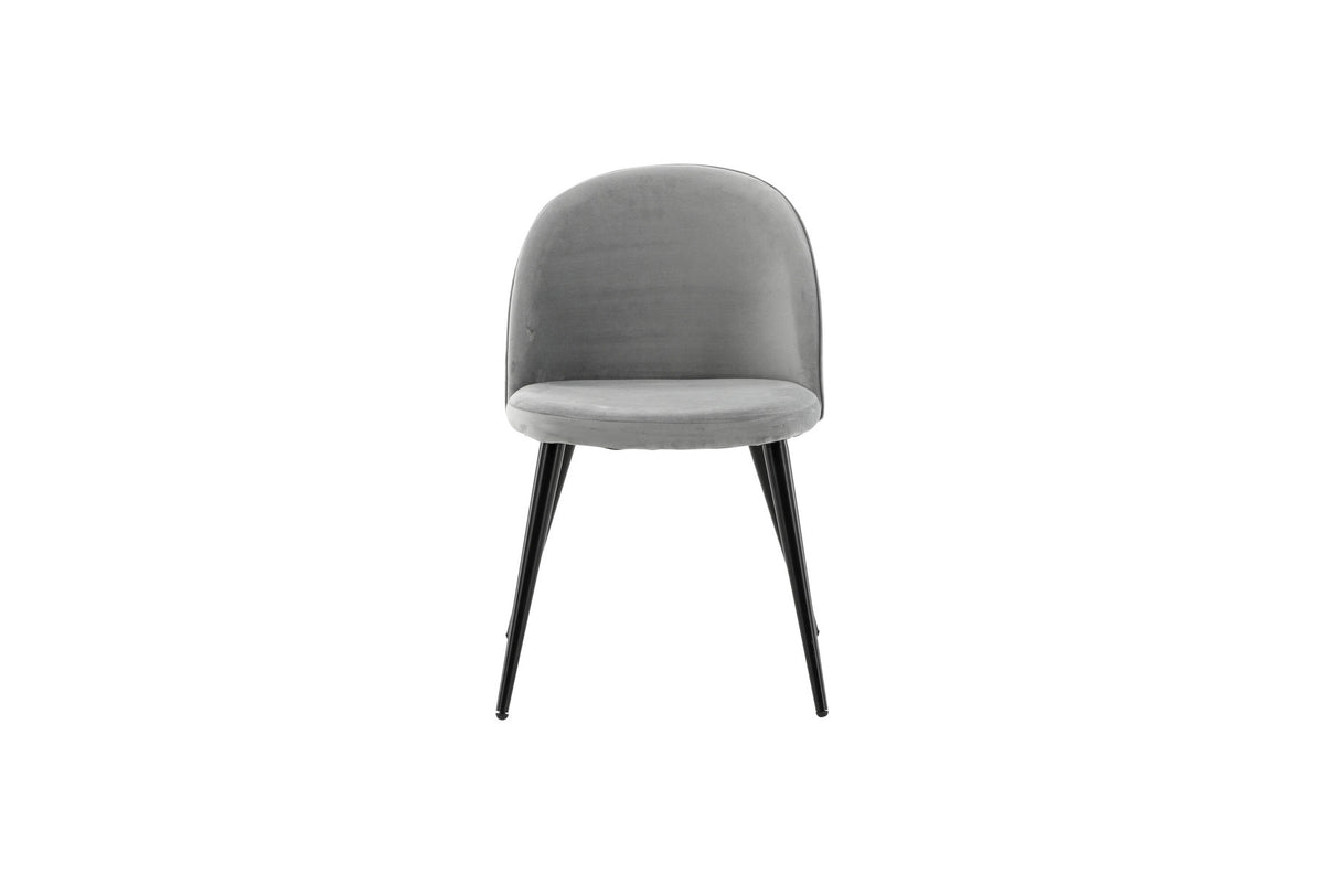 Velvet Matstol Stuhl in Grau / Schwarz präsentiert im Onlineshop von KAQTU Design AG. Schalenstuhl ist von Venture Home
