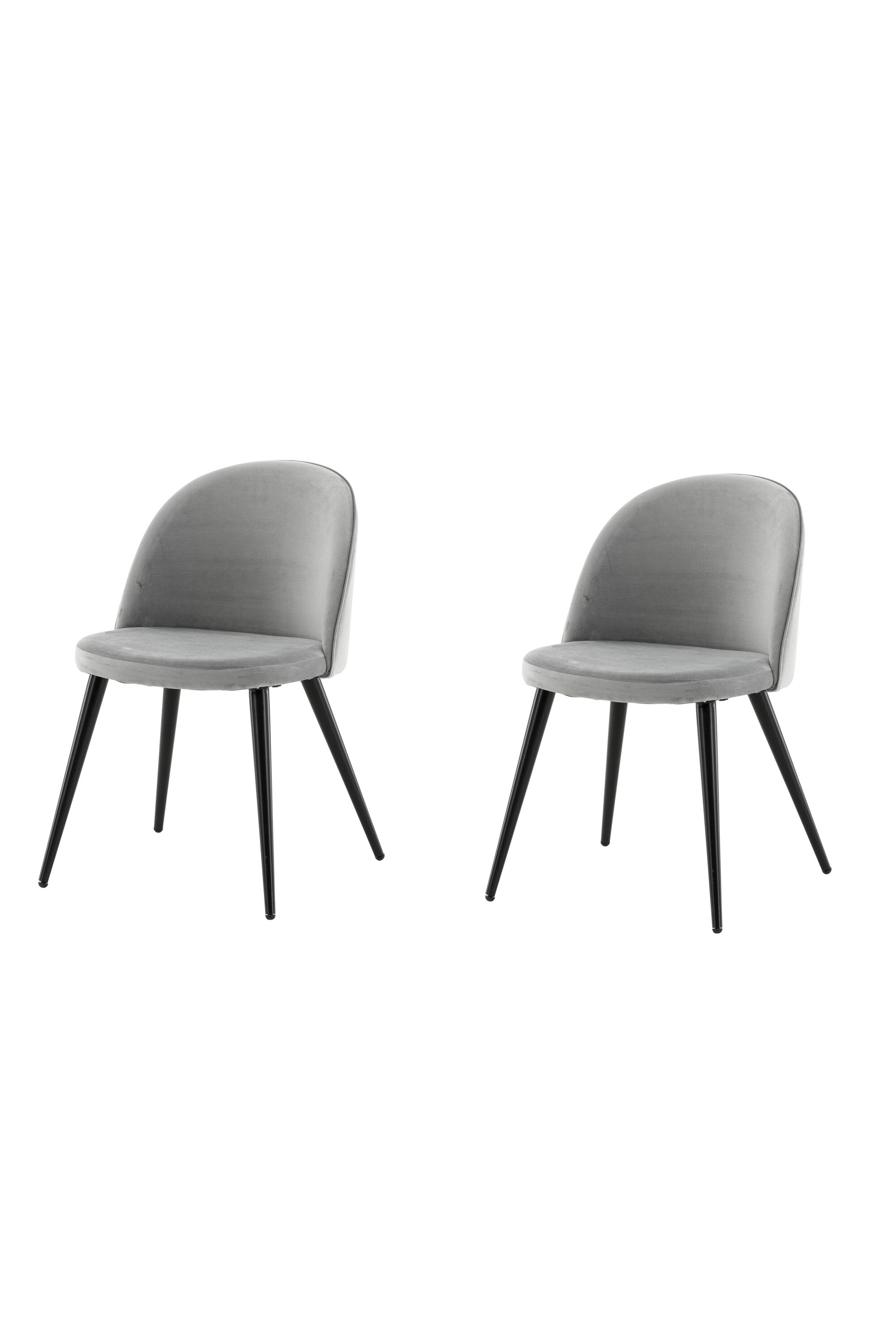 Velvet Matstol Stuhl in Grau / Schwarz präsentiert im Onlineshop von KAQTU Design AG. Schalenstuhl ist von Venture Home