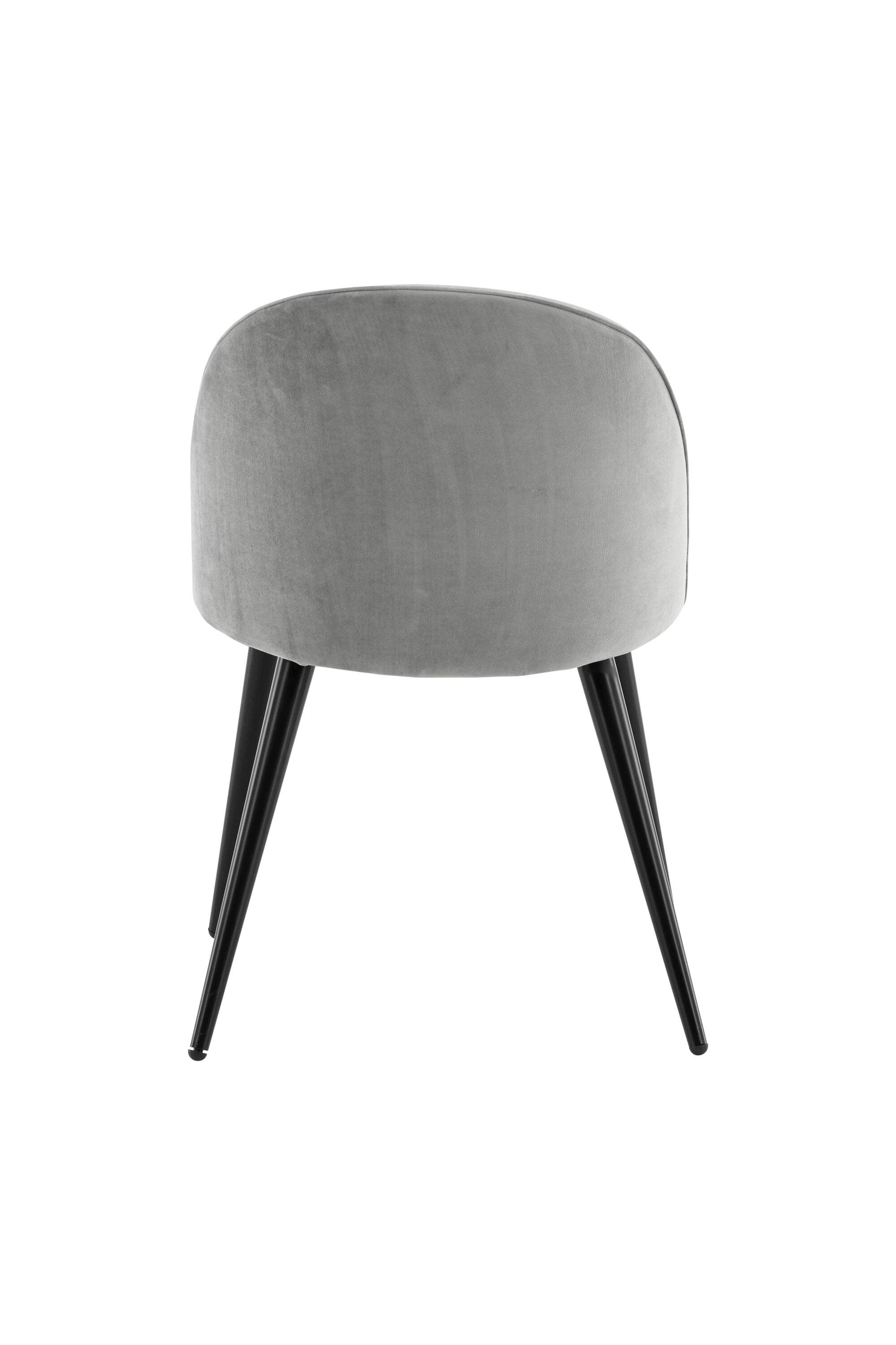 Velvet Matstol Stuhl in Grau / Schwarz präsentiert im Onlineshop von KAQTU Design AG. Schalenstuhl ist von Venture Home