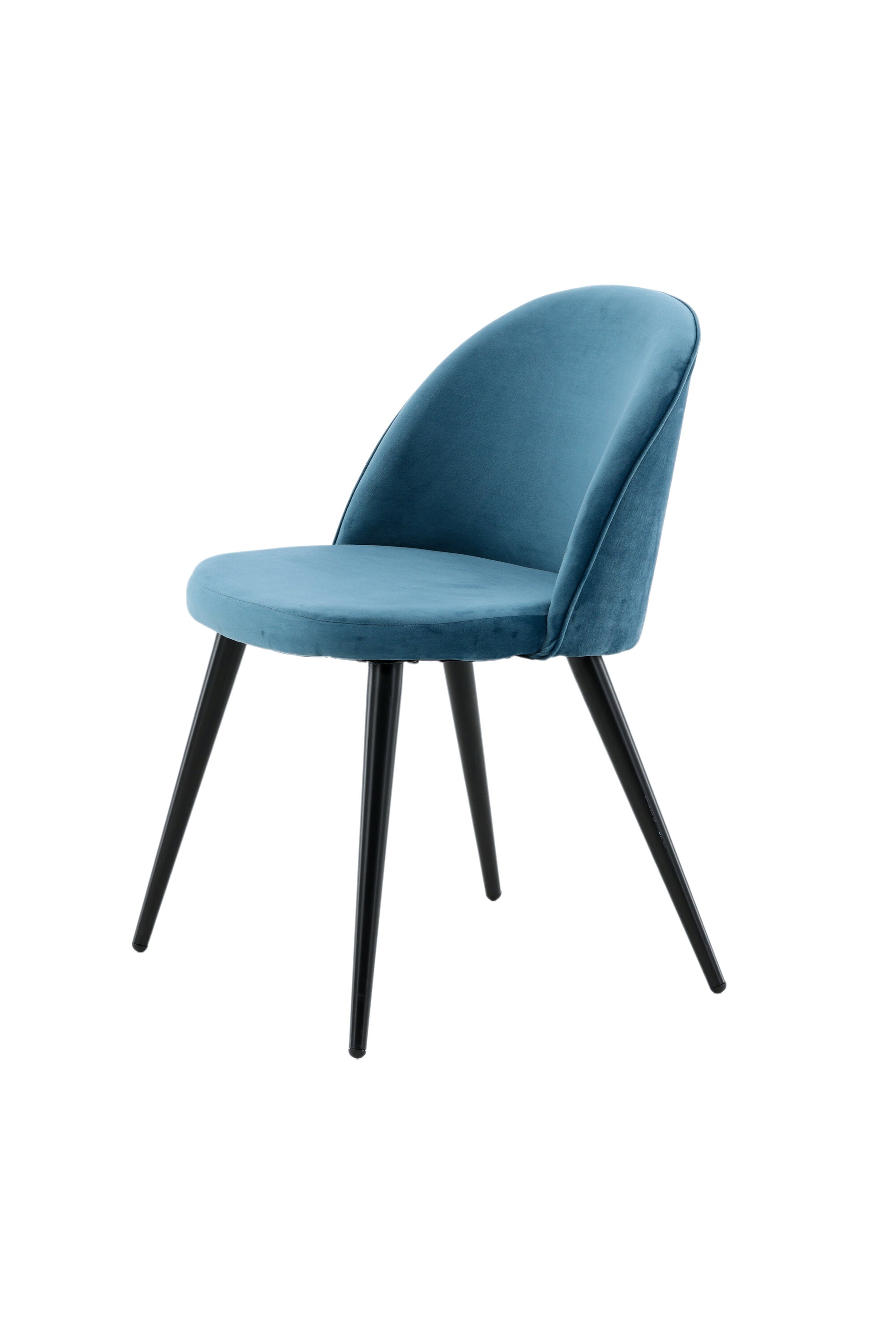 Velvet Matstol Stuhl in Blau / Schwarz präsentiert im Onlineshop von KAQTU Design AG. Schalenstuhl ist von Venture Home