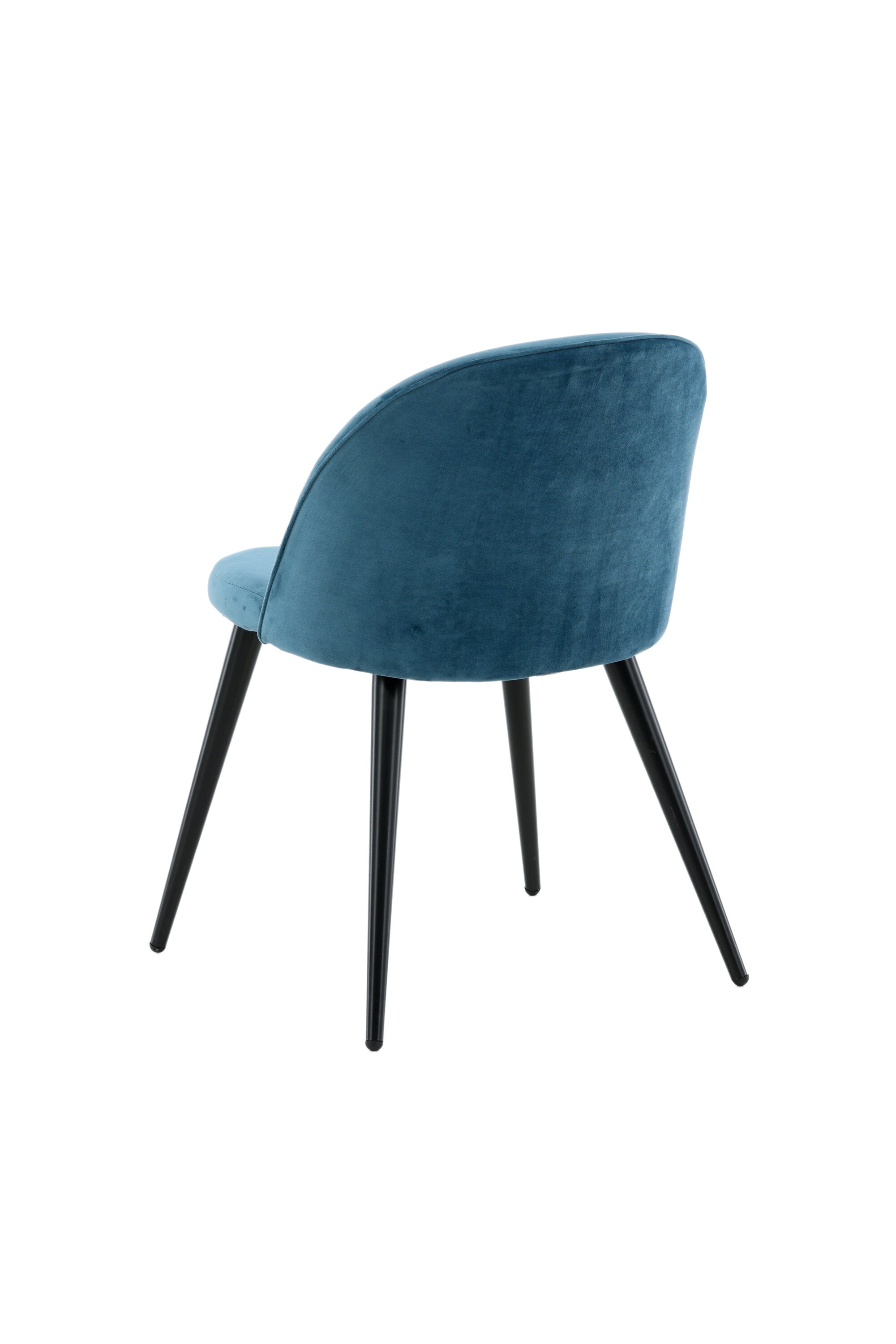 Velvet Matstol Stuhl in Blau / Schwarz präsentiert im Onlineshop von KAQTU Design AG. Schalenstuhl ist von Venture Home