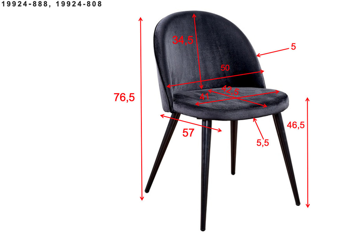 Velvet Matstol Stuhl in Schwarz präsentiert im Onlineshop von KAQTU Design AG. Schalenstuhl ist von Venture Home