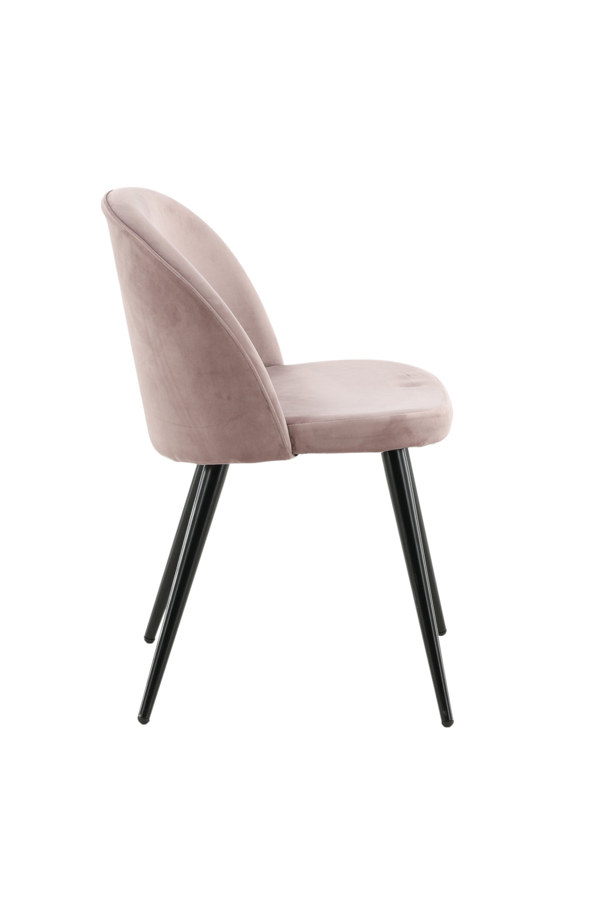 Velvet Matstol Stuhl in Altrosa / Schwarz präsentiert im Onlineshop von KAQTU Design AG. Schalenstuhl ist von Venture Home