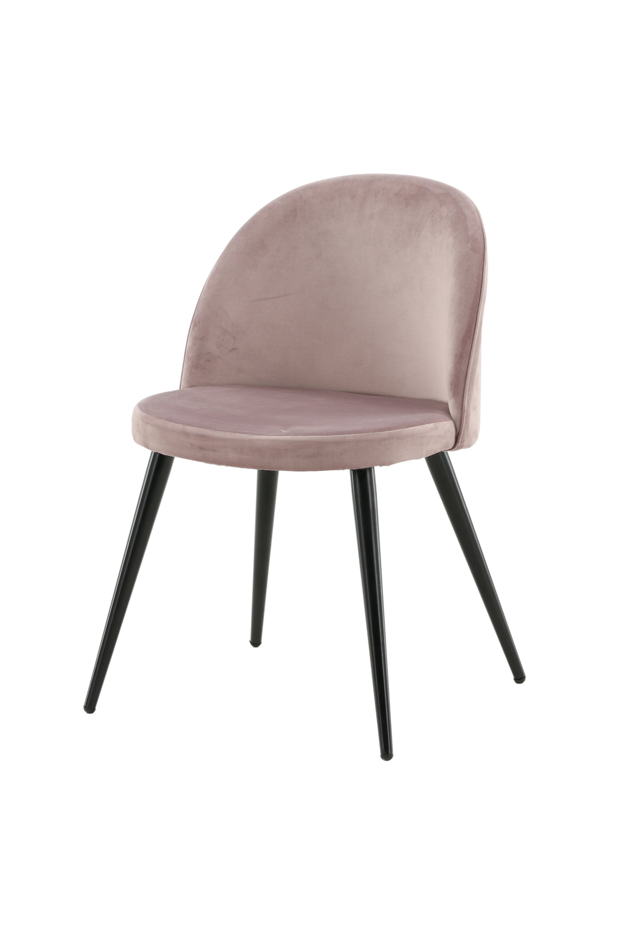 Velvet Matstol Stuhl in Altrosa / Schwarz präsentiert im Onlineshop von KAQTU Design AG. Schalenstuhl ist von Venture Home