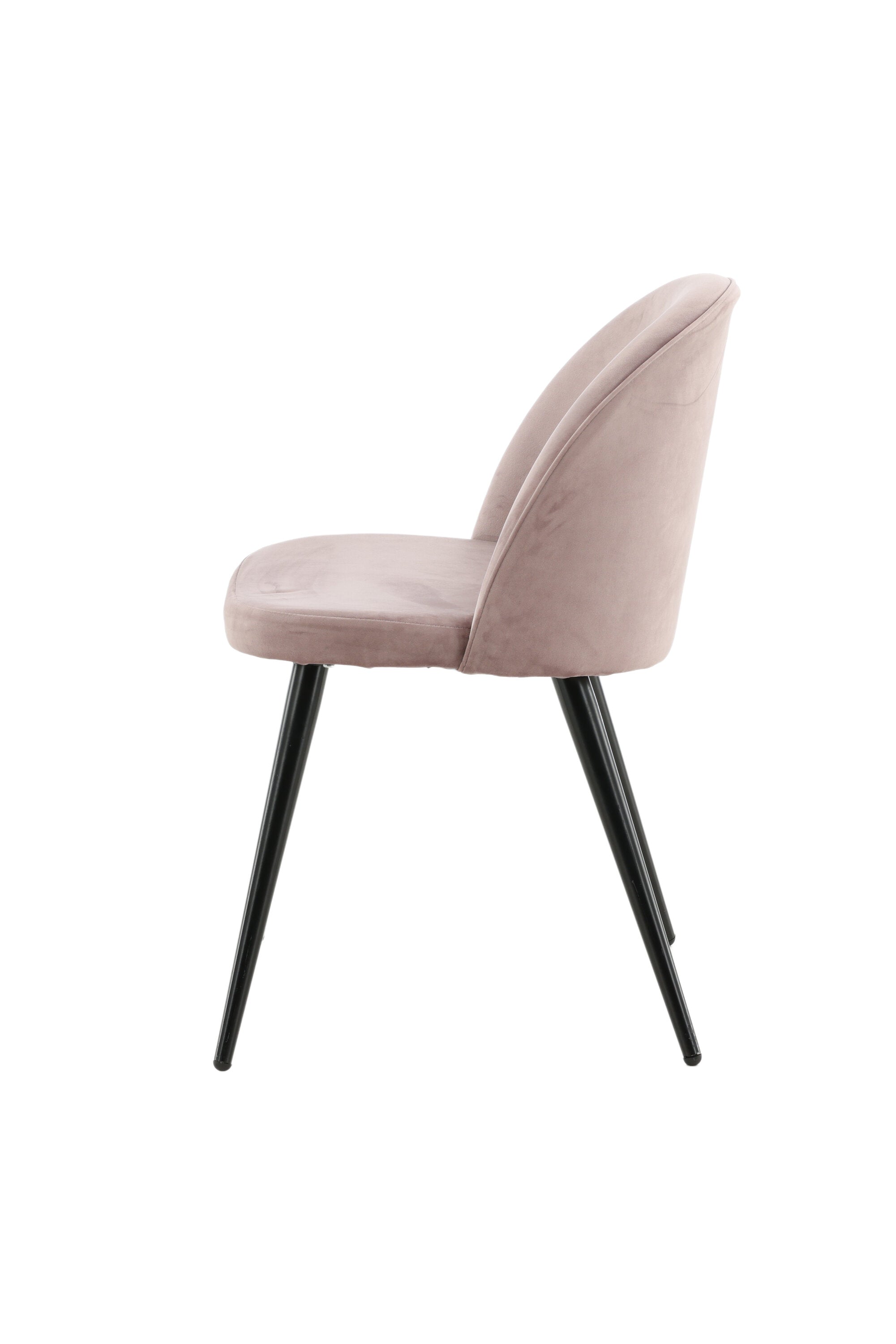 Velvet Matstol Stuhl in Altrosa / Schwarz präsentiert im Onlineshop von KAQTU Design AG. Schalenstuhl ist von Venture Home
