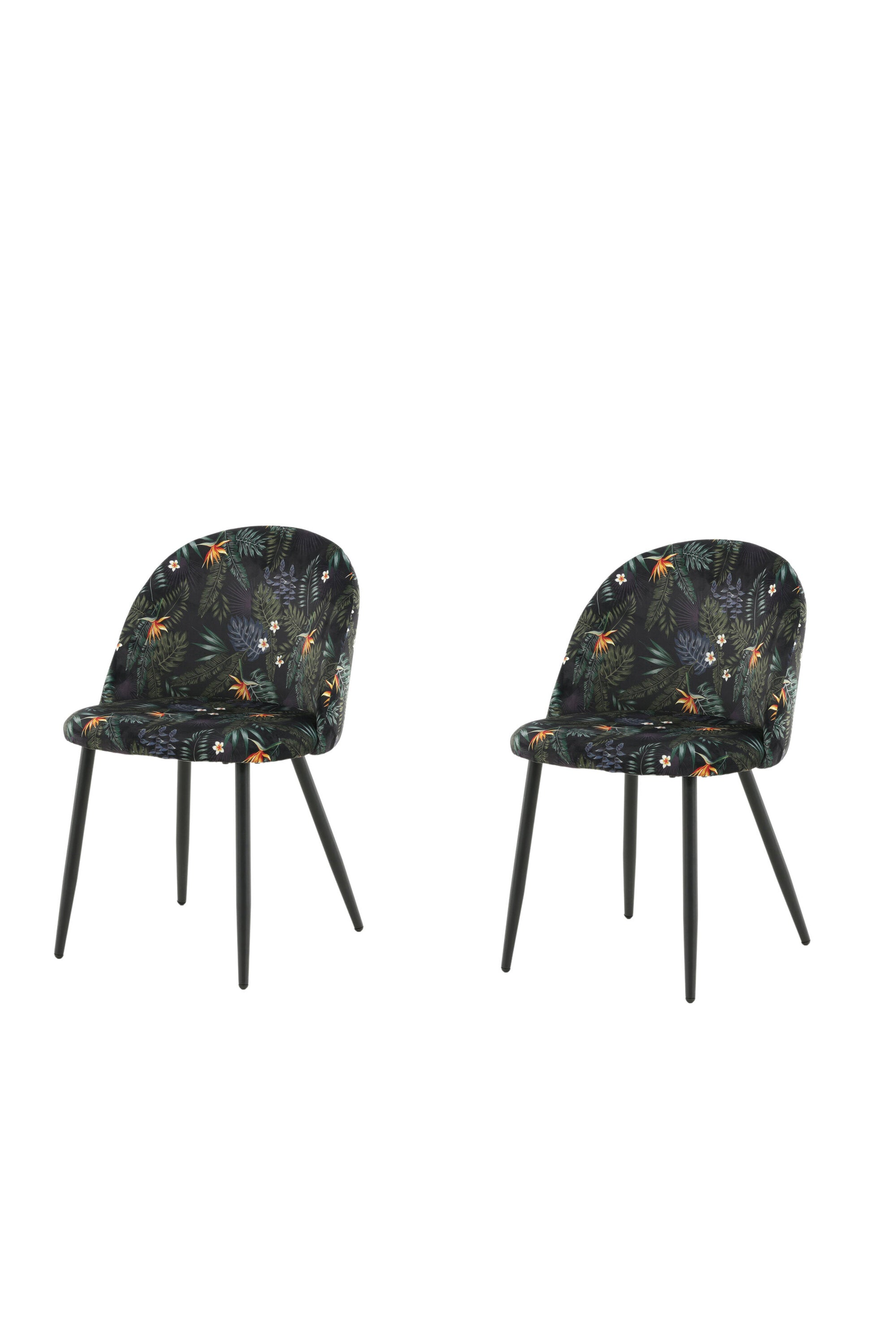 Velvet Stuhl in Flower/Schwarz präsentiert im Onlineshop von KAQTU Design AG. Schalenstuhl ist von Venture Home