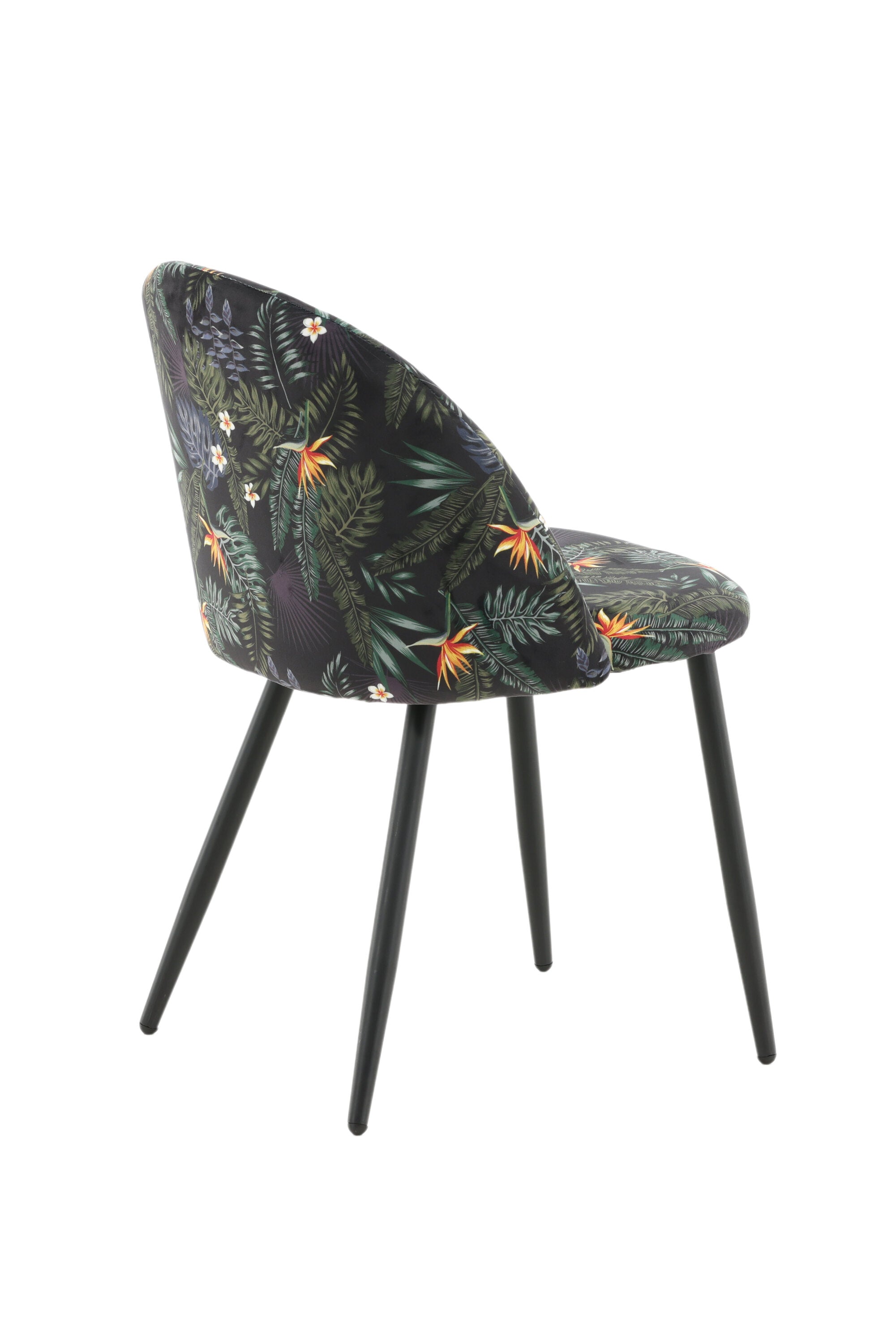 Velvet Stuhl in Flower/Schwarz präsentiert im Onlineshop von KAQTU Design AG. Schalenstuhl ist von Venture Home
