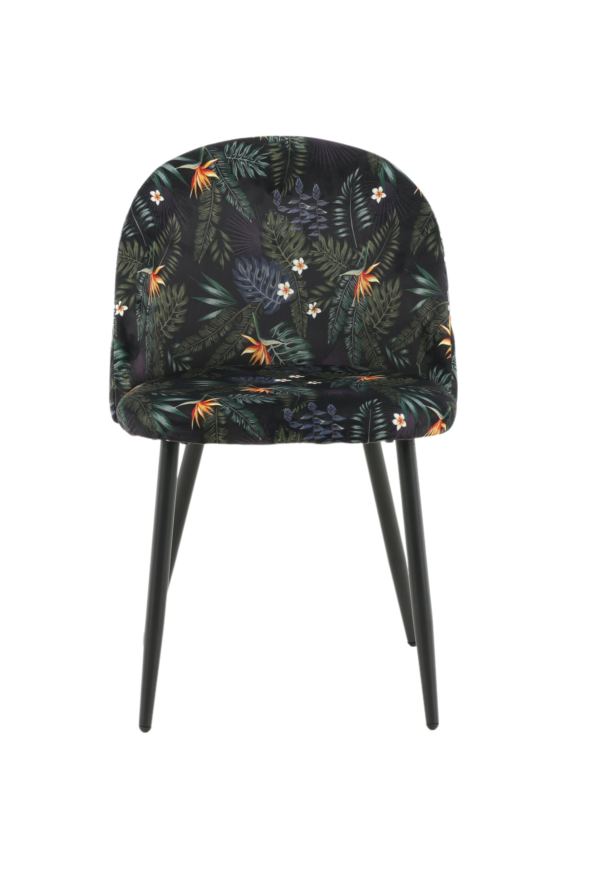 Velvet Stuhl in Flower/Schwarz präsentiert im Onlineshop von KAQTU Design AG. Schalenstuhl ist von Venture Home
