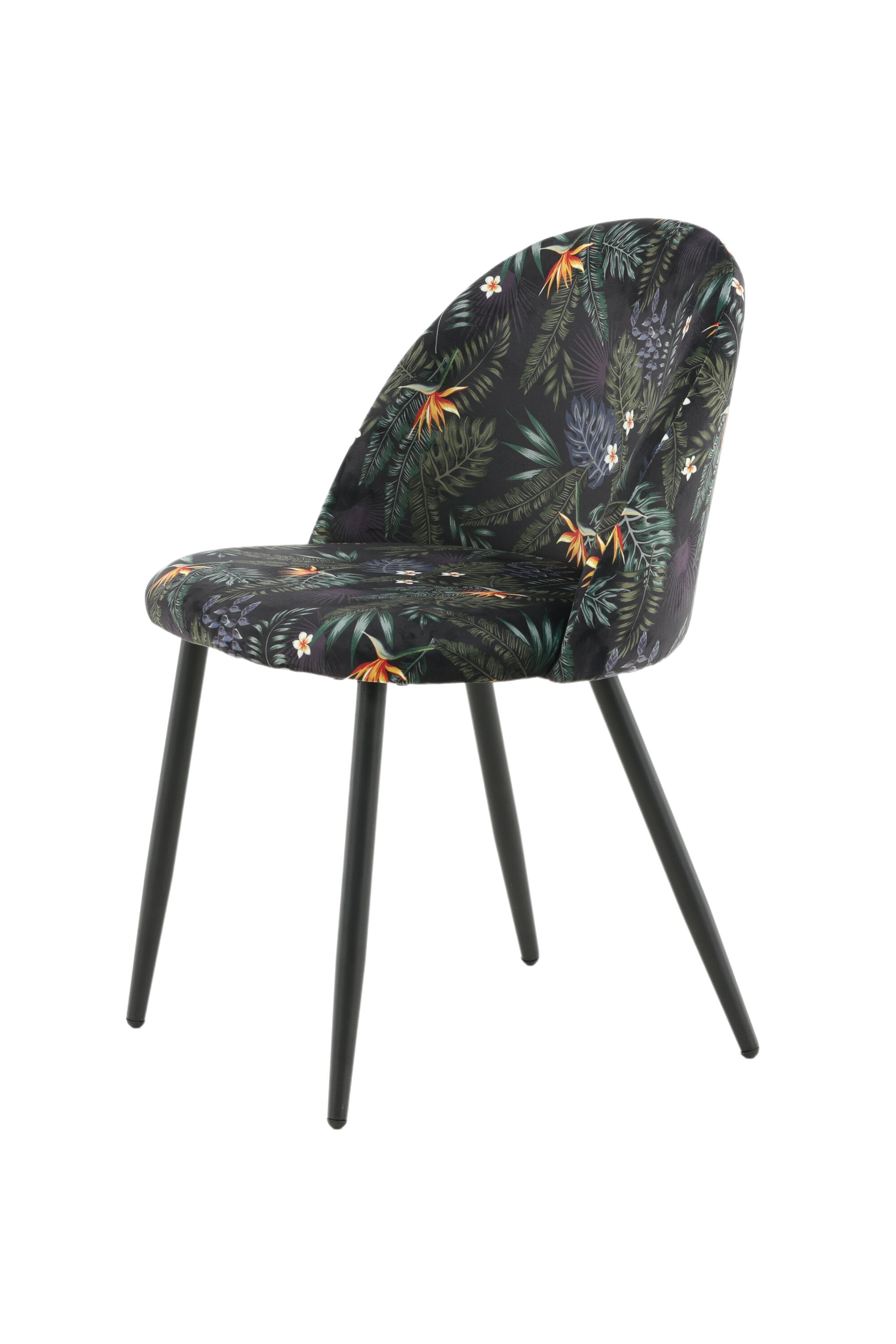 Velvet Stuhl in Flower/Schwarz präsentiert im Onlineshop von KAQTU Design AG. Schalenstuhl ist von Venture Home